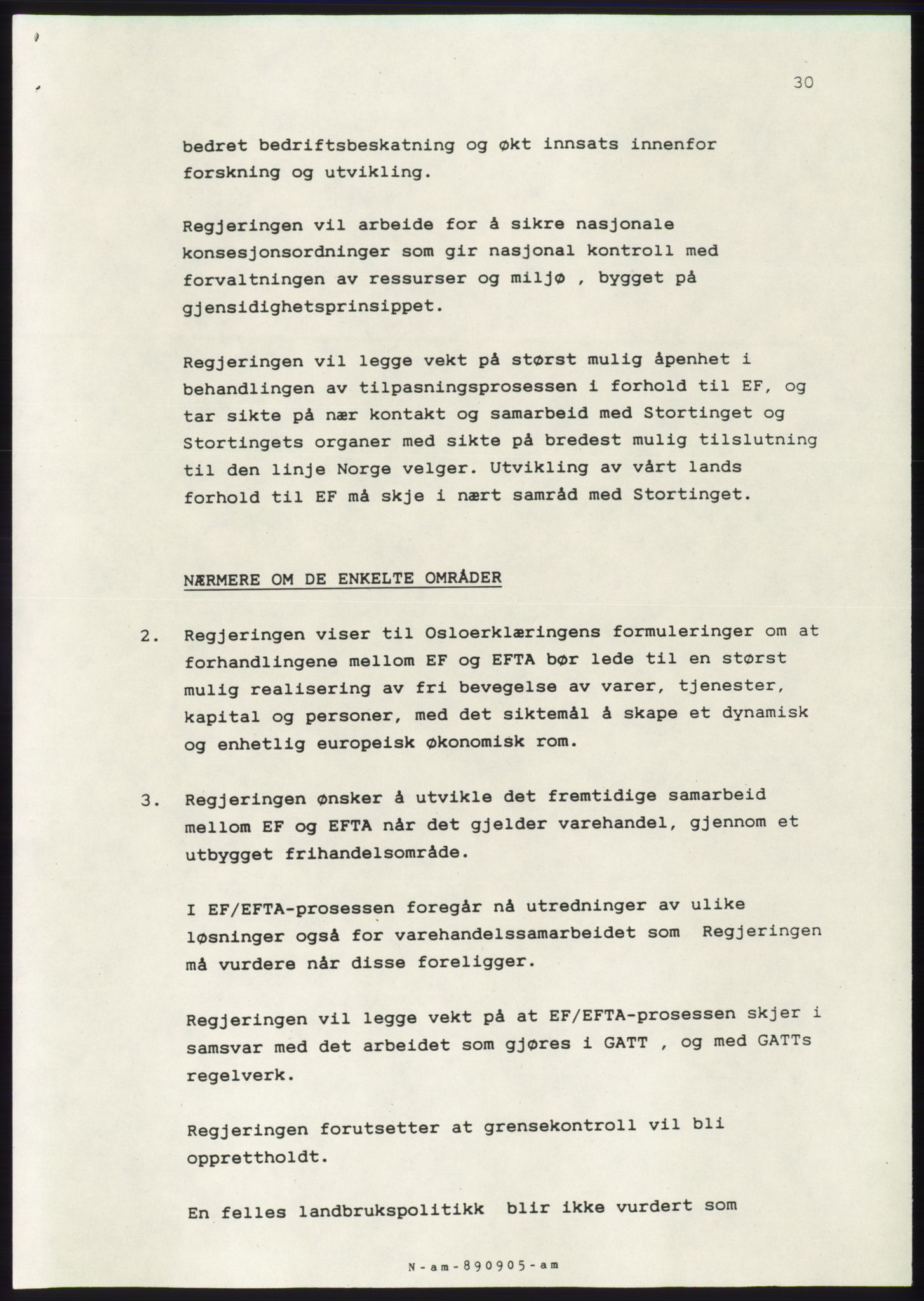 Forhandlingsmøtene 1989 mellom Høyre, KrF og Senterpartiet om dannelse av regjering, AV/RA-PA-0697/A/L0001: Forhandlingsprotokoll med vedlegg, 1989, p. 523