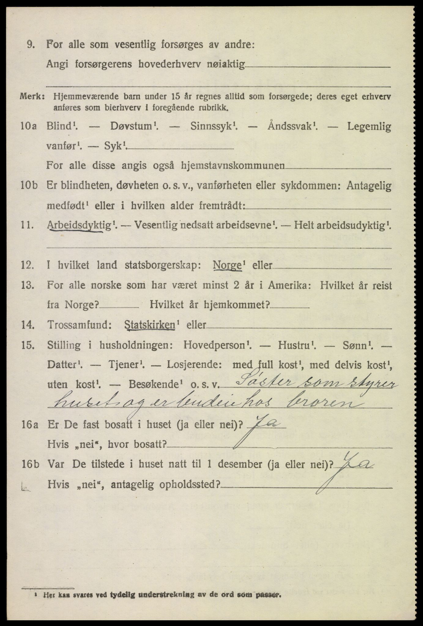 SAH, 1920 census for Øyer, 1920, p. 3956