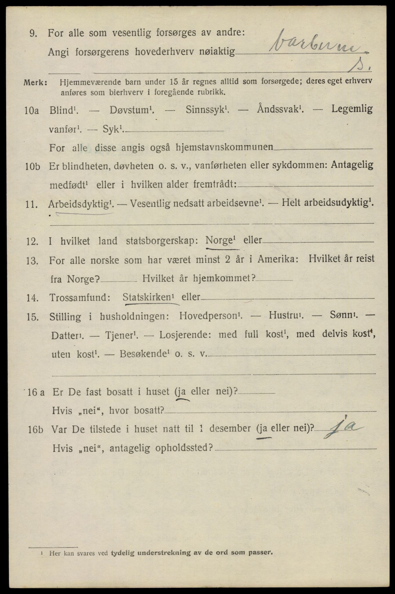 SAO, 1920 census for Aker, 1920, p. 125923