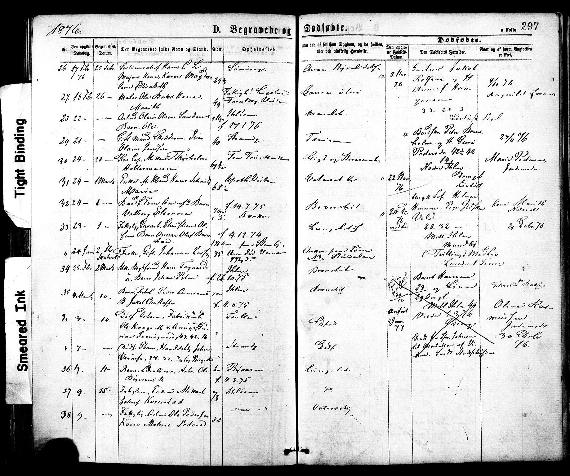 Ministerialprotokoller, klokkerbøker og fødselsregistre - Sør-Trøndelag, AV/SAT-A-1456/602/L0118: Parish register (official) no. 602A16, 1873-1879, p. 297