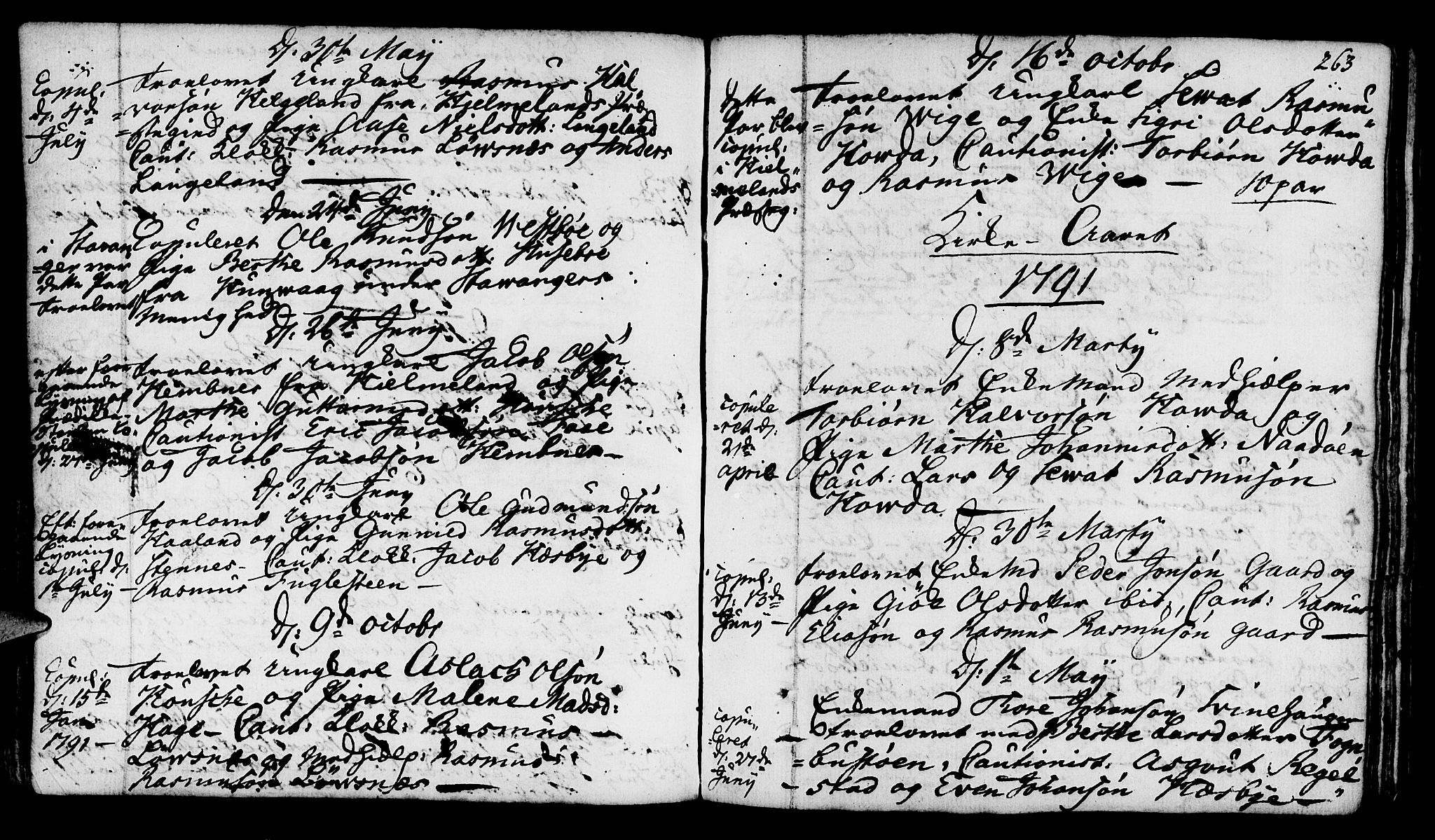 Finnøy sokneprestkontor, SAST/A-101825/H/Ha/Haa/L0005: Parish register (official) no. A 5, 1773-1816, p. 263