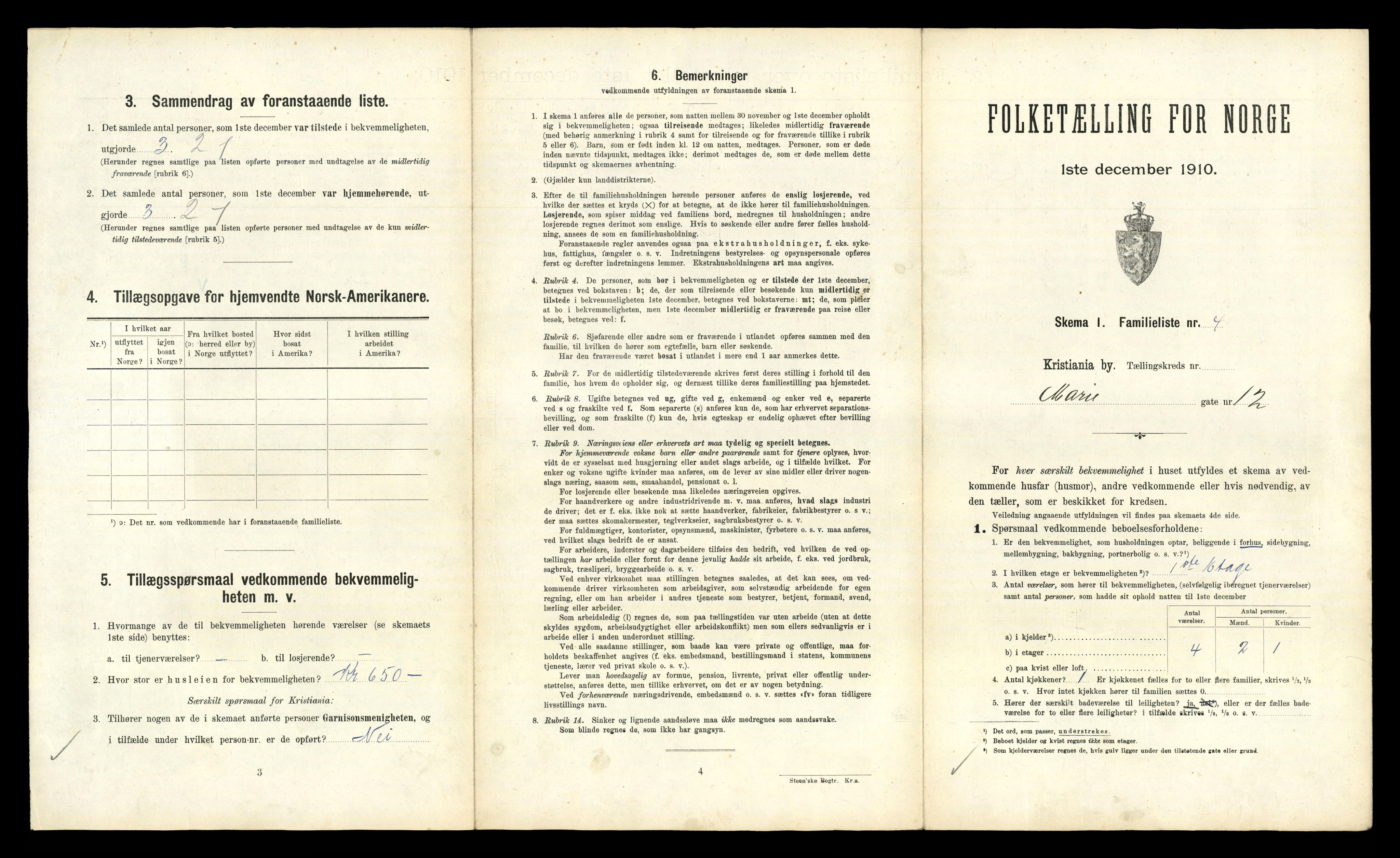 RA, 1910 census for Kristiania, 1910, p. 61253