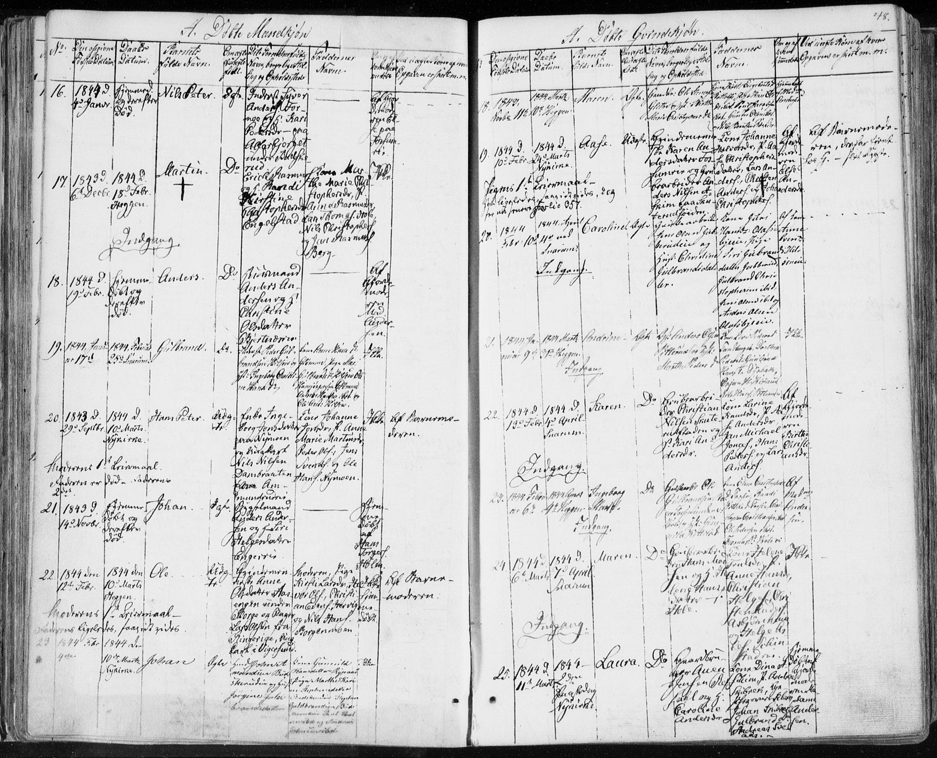 Modum kirkebøker, AV/SAKO-A-234/F/Fa/L0007: Parish register (official) no. 7, 1841-1850, p. 48