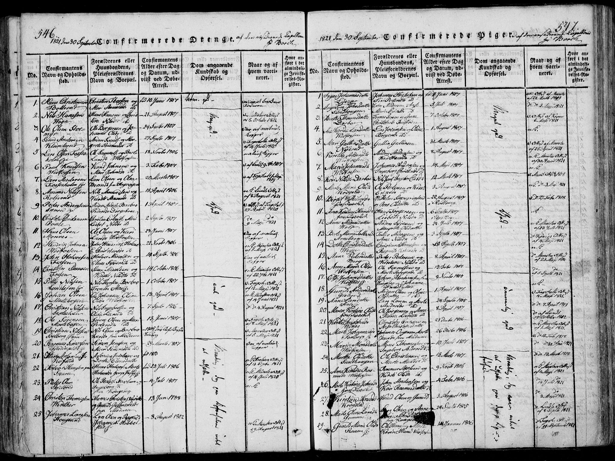 Eiker kirkebøker, AV/SAKO-A-4/F/Fa/L0011: Parish register (official) no. I 11, 1814-1827, p. 546-547