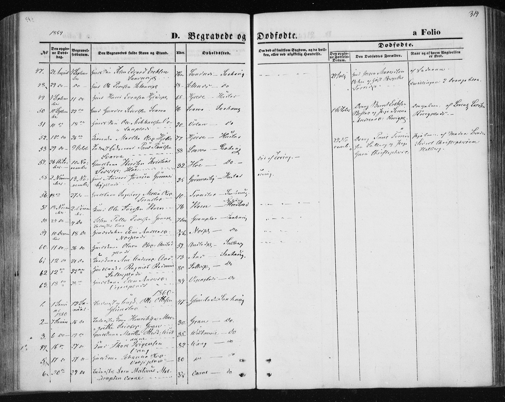 Ministerialprotokoller, klokkerbøker og fødselsregistre - Nord-Trøndelag, AV/SAT-A-1458/730/L0283: Parish register (official) no. 730A08, 1855-1865, p. 314