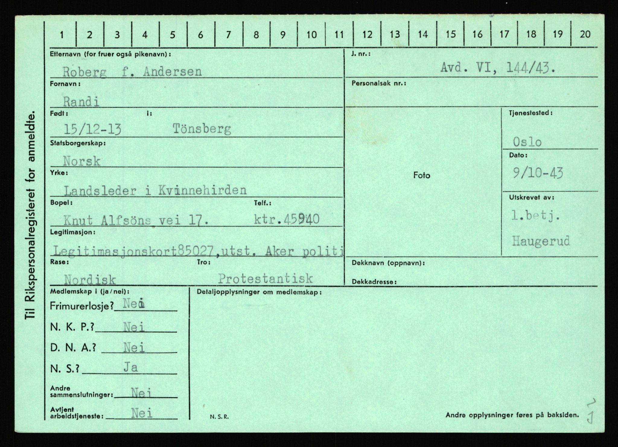 Statspolitiet - Hovedkontoret / Osloavdelingen, AV/RA-S-1329/C/Ca/L0013: Raa - Servold, 1943-1945, p. 1551