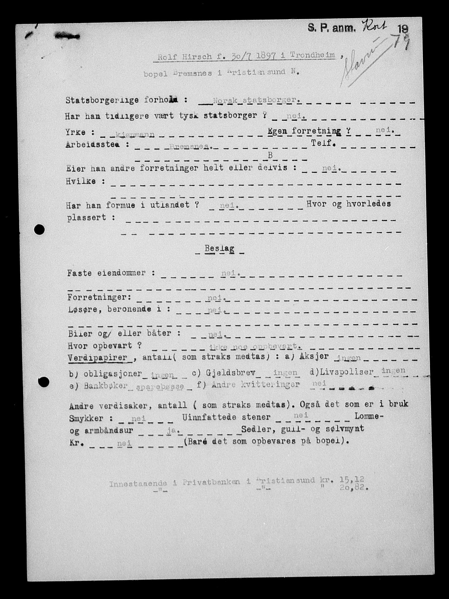 Justisdepartementet, Tilbakeføringskontoret for inndratte formuer, RA/S-1564/H/Hc/Hcb/L0913: --, 1945-1947, p. 541