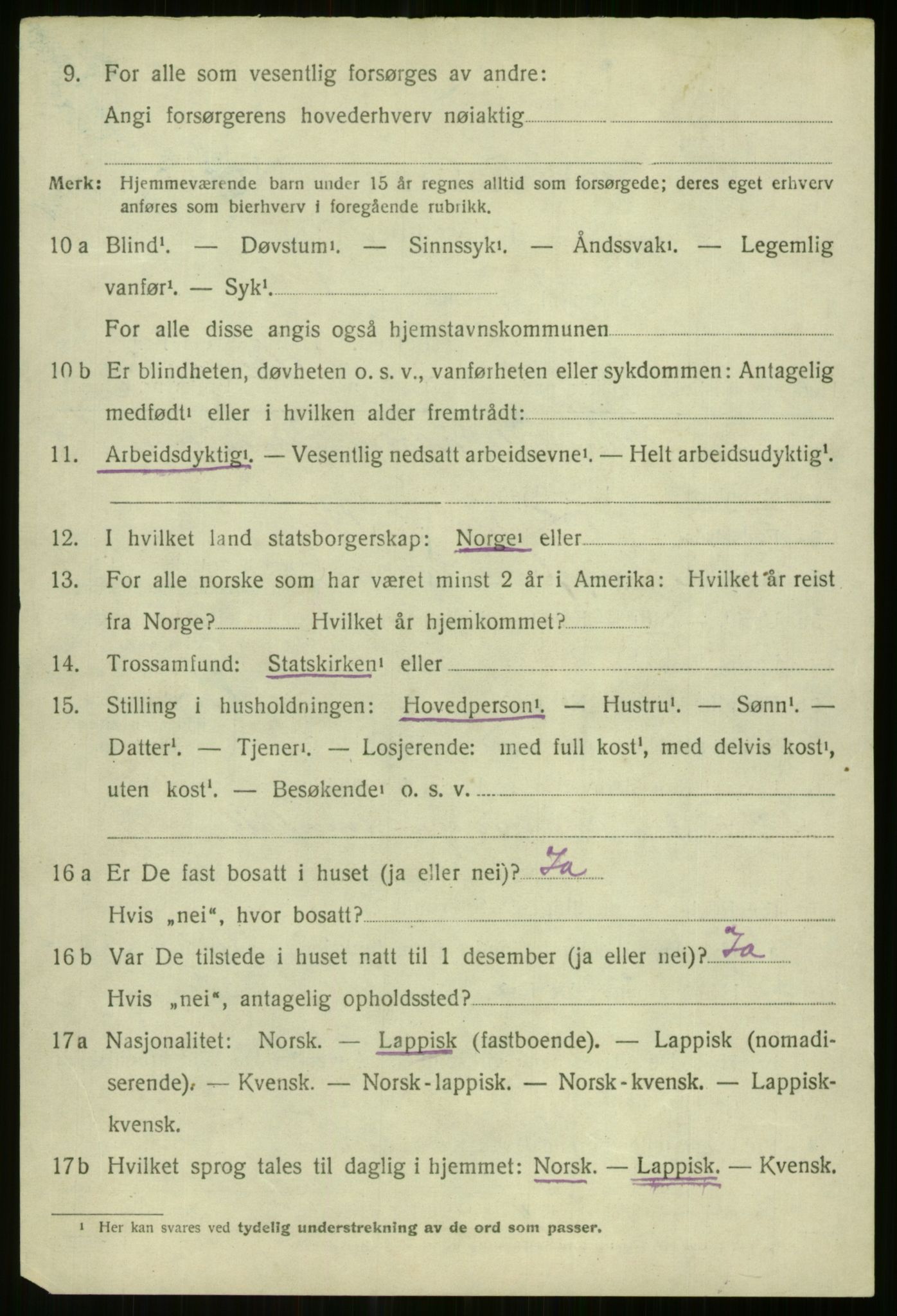 SATØ, 1920 census for Lyngen, 1920, p. 7344