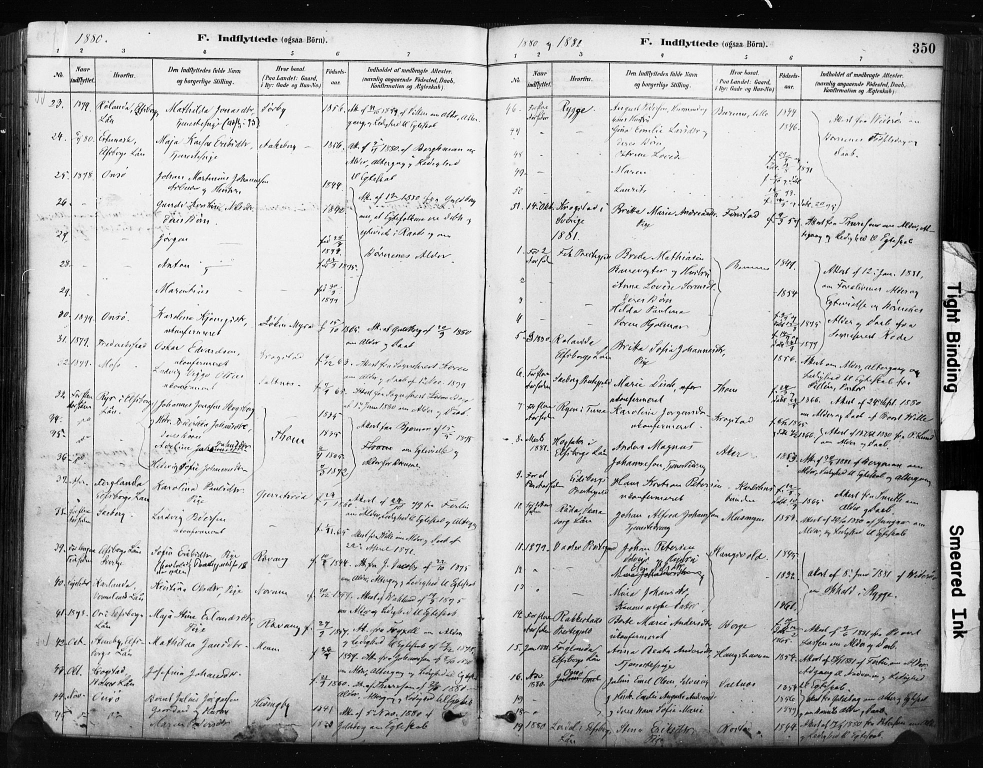 Råde prestekontor kirkebøker, AV/SAO-A-2009/F/Fa/L0007: Parish register (official) no. 7, 1878-1902, p. 350