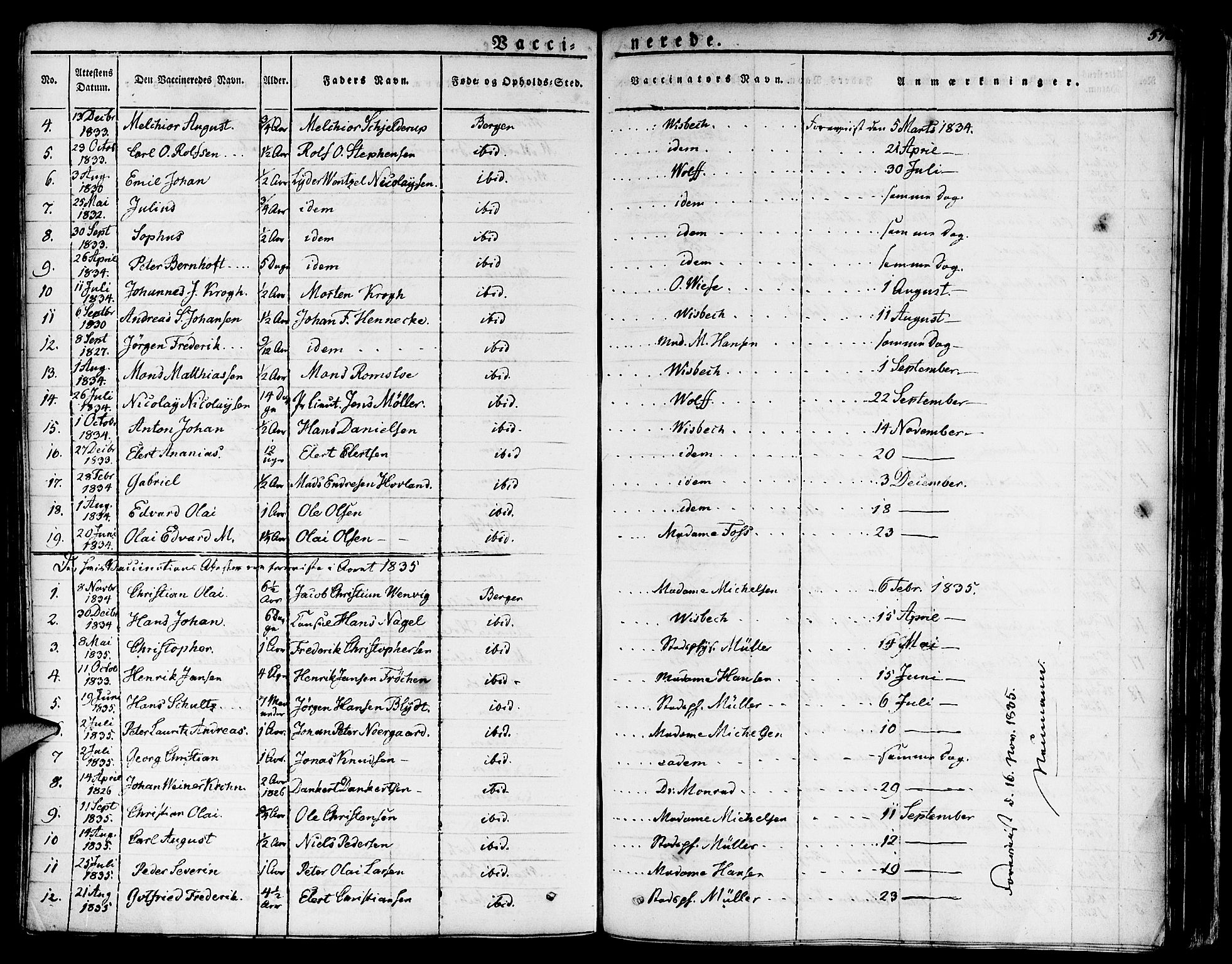 Nykirken Sokneprestembete, SAB/A-77101/H/Haa/L0012: Parish register (official) no. A 12, 1821-1844, p. 570