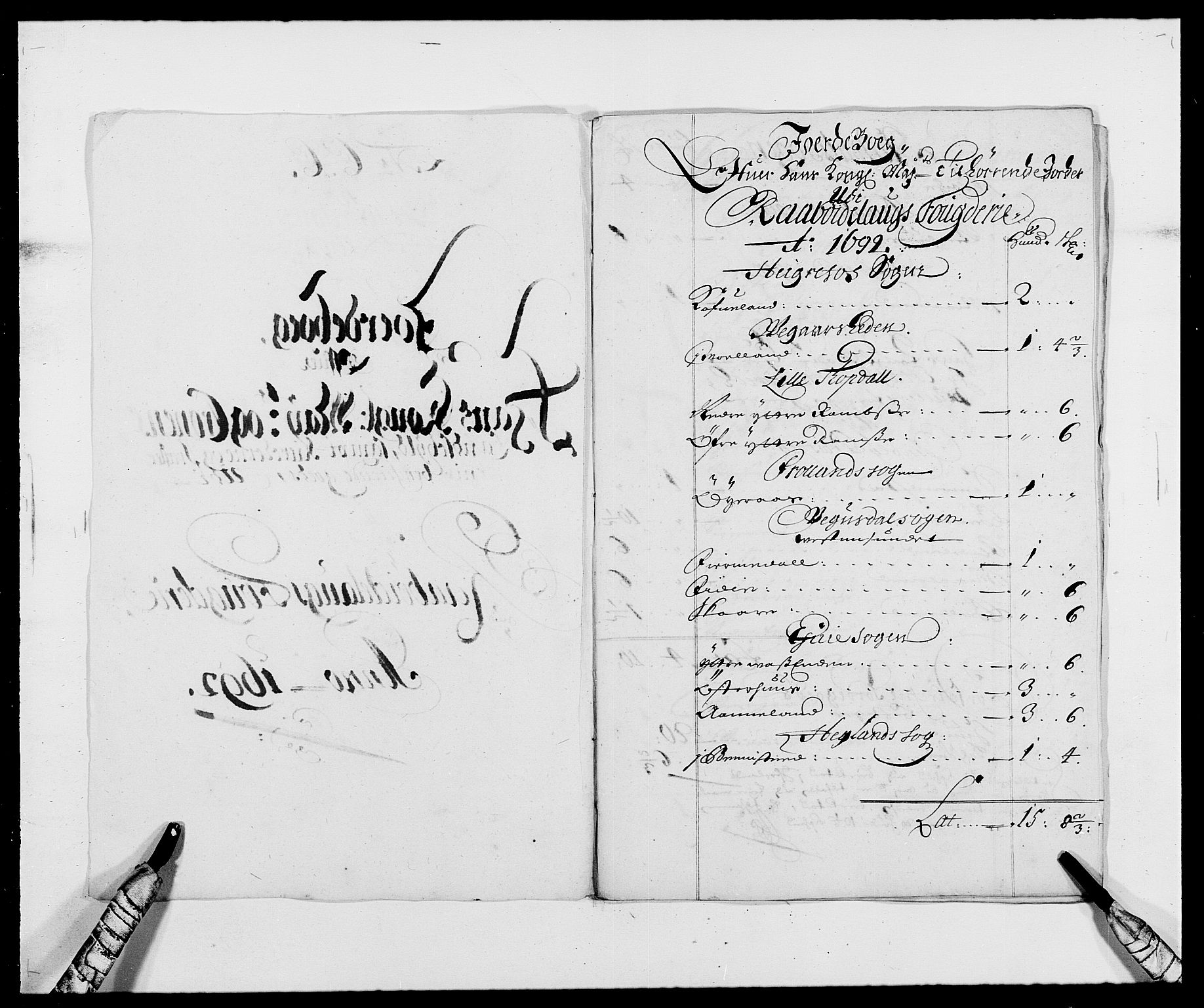 Rentekammeret inntil 1814, Reviderte regnskaper, Fogderegnskap, AV/RA-EA-4092/R40/L2443: Fogderegnskap Råbyggelag, 1691-1692, p. 130