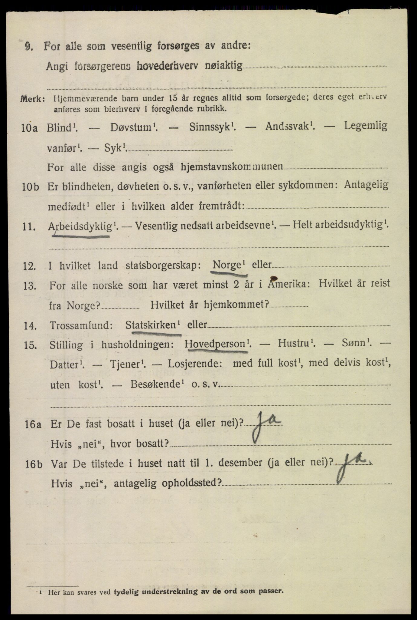 SAK, 1920 census for Øyestad, 1920, p. 10093