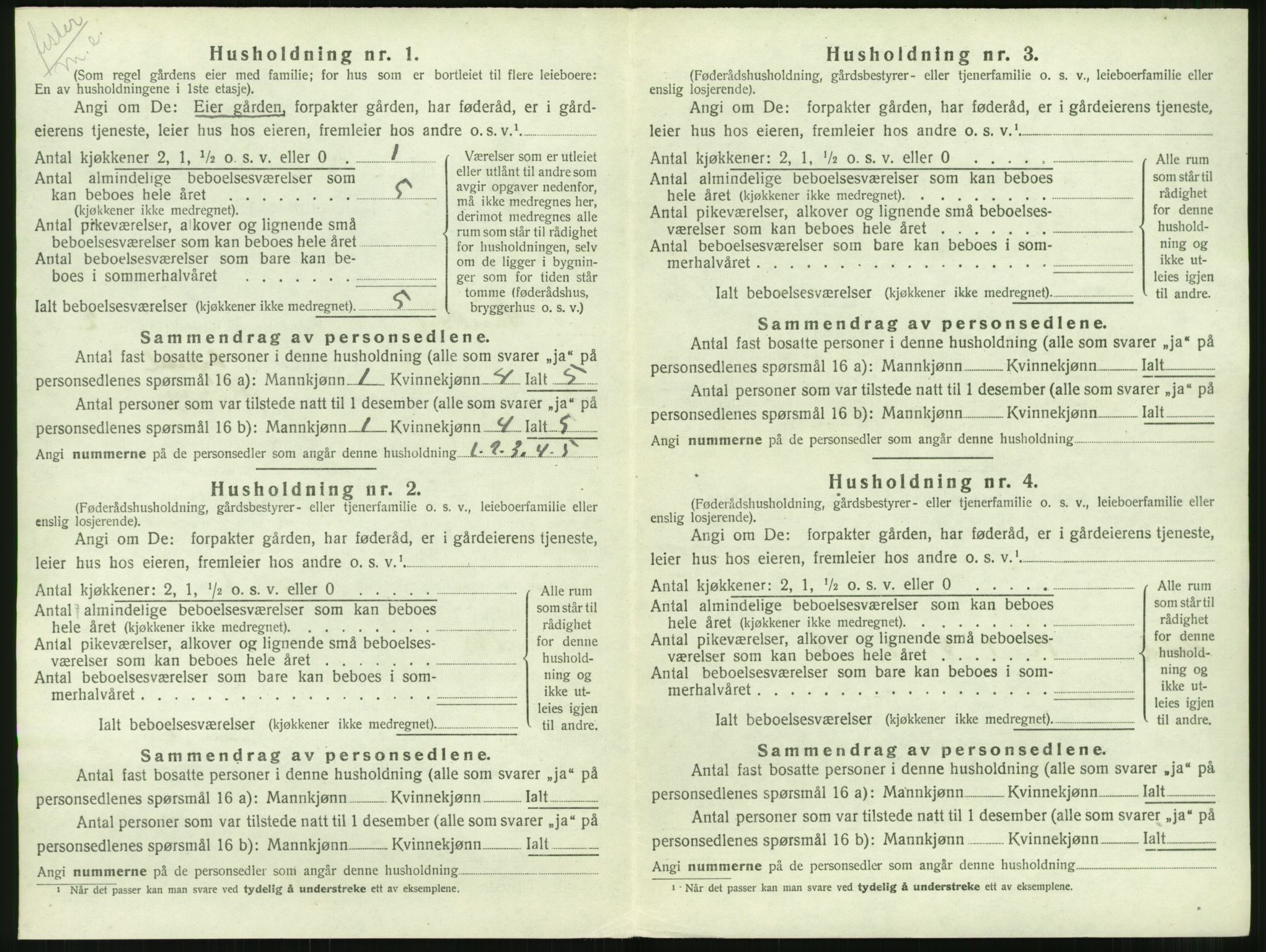 SAT, 1920 census for Sandøy, 1920, p. 143