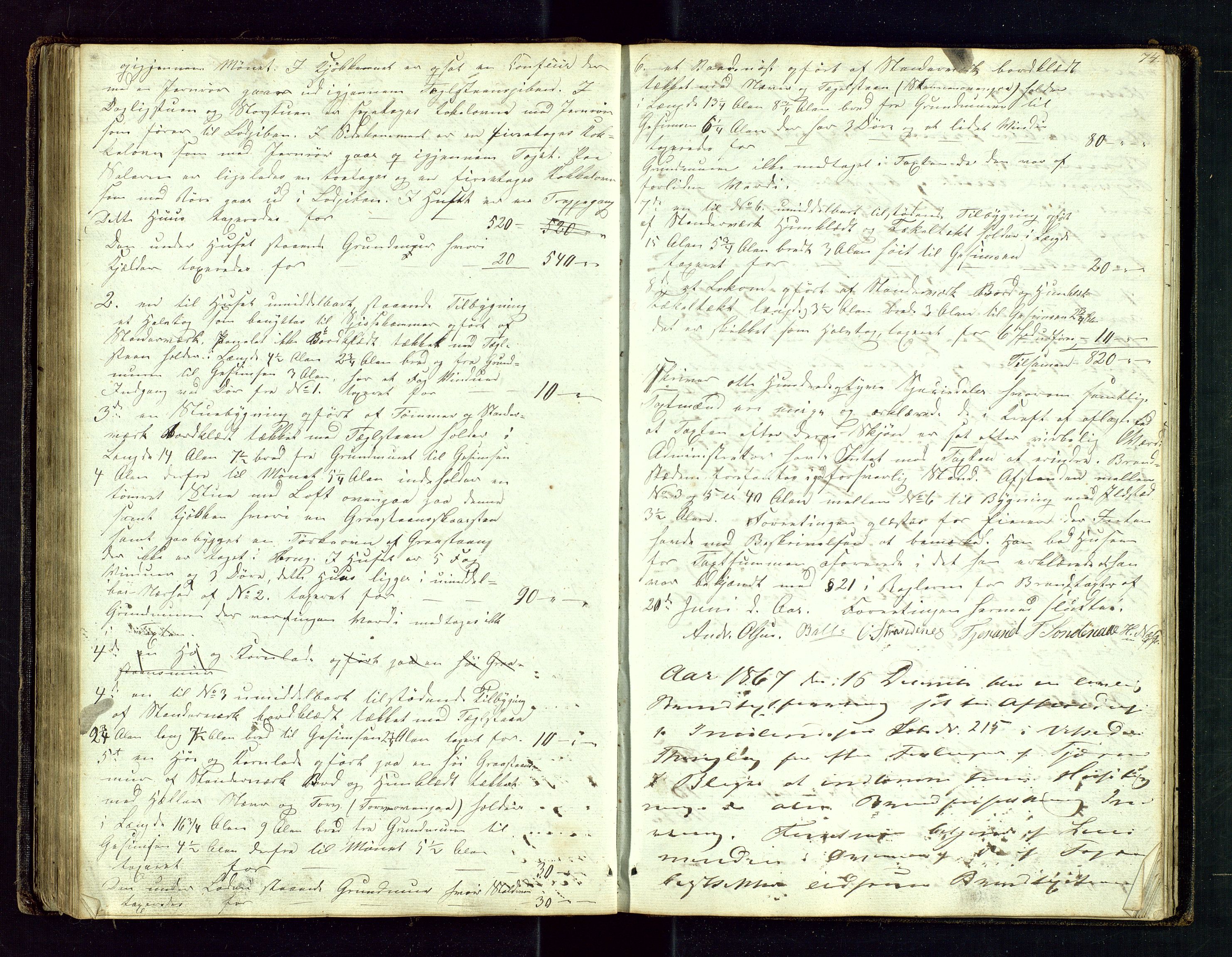 Vikedal lensmannskontor, AV/SAST-A-100179/Gob/L0001: Branntakstprotokoll, 1846-1869, p. 73b-74a