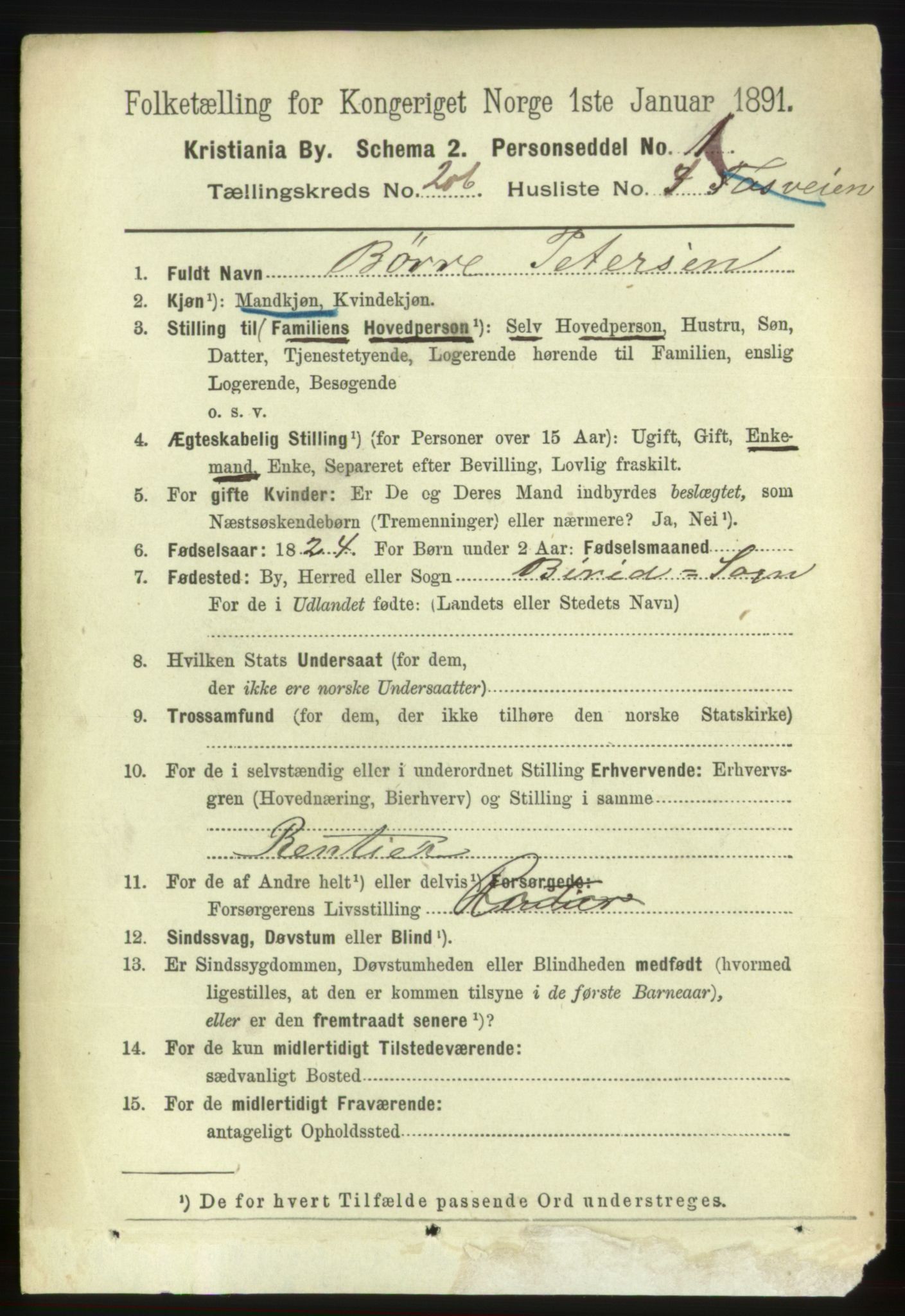 RA, 1891 census for 0301 Kristiania, 1891, p. 123974