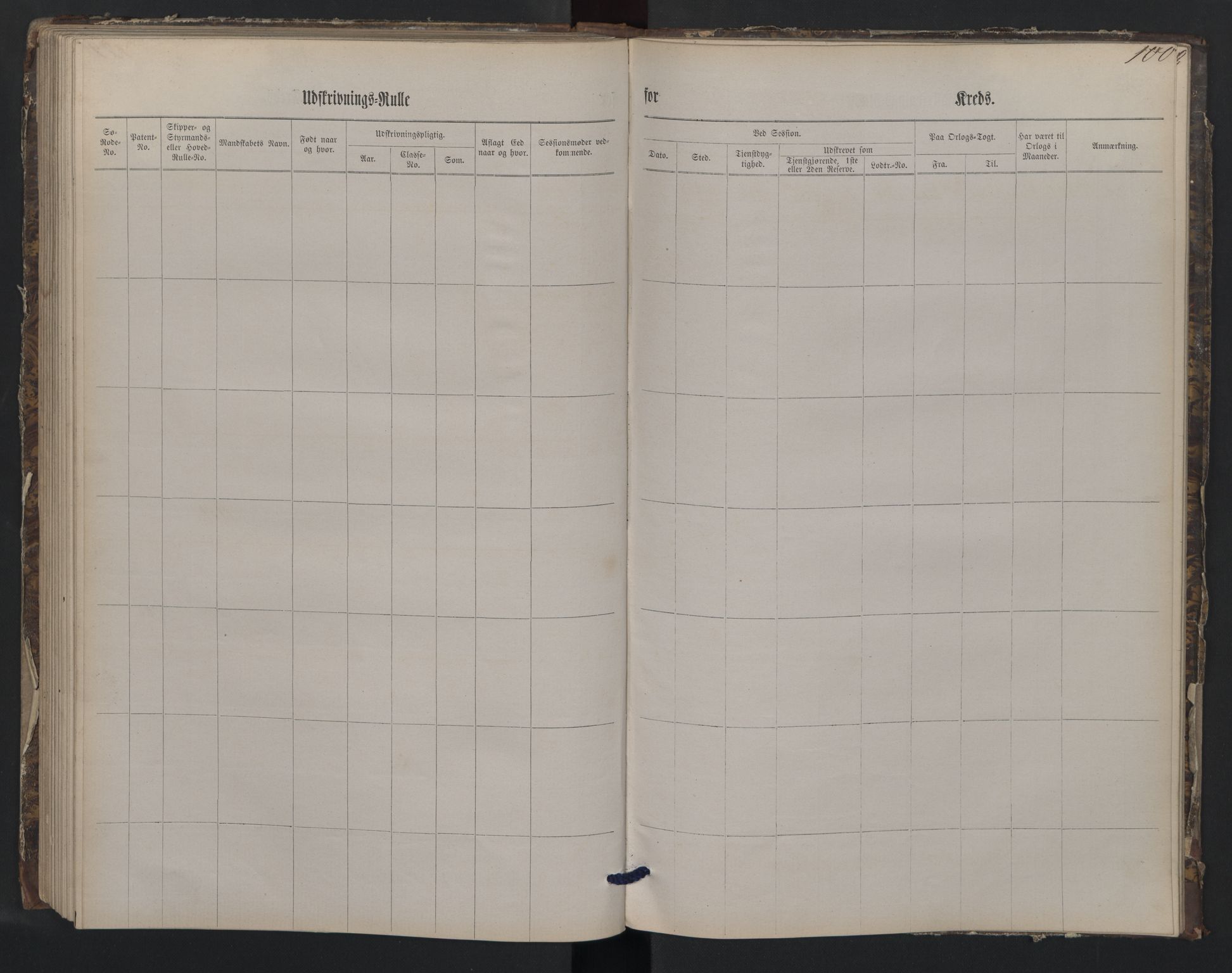 Holmestrand innrulleringskontor, AV/SAKO-A-1151/G/Gb/L0001: Utskrivningsrulle, 1860, p. 100