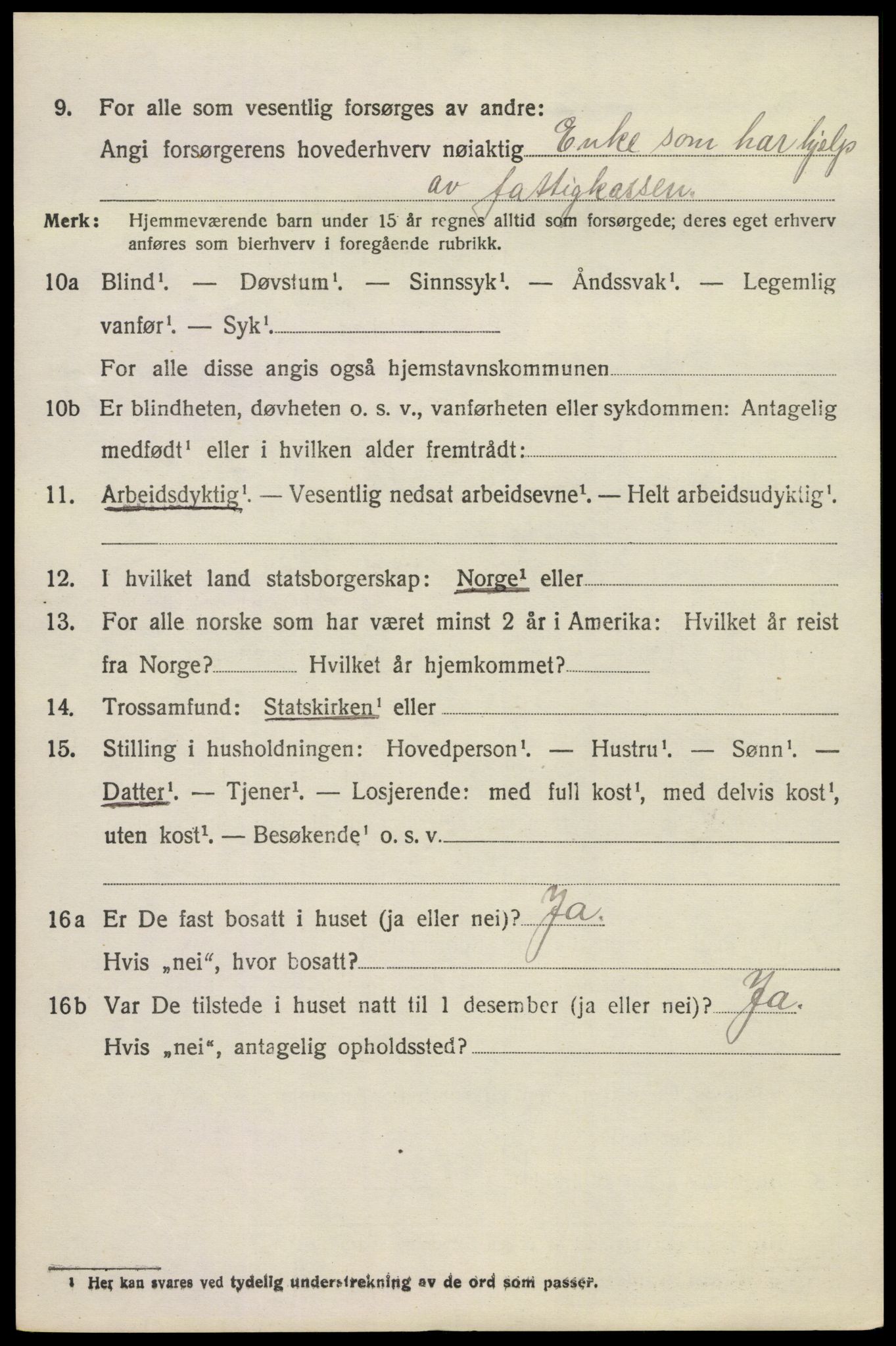 SAKO, 1920 census for Brunlanes, 1920, p. 3854
