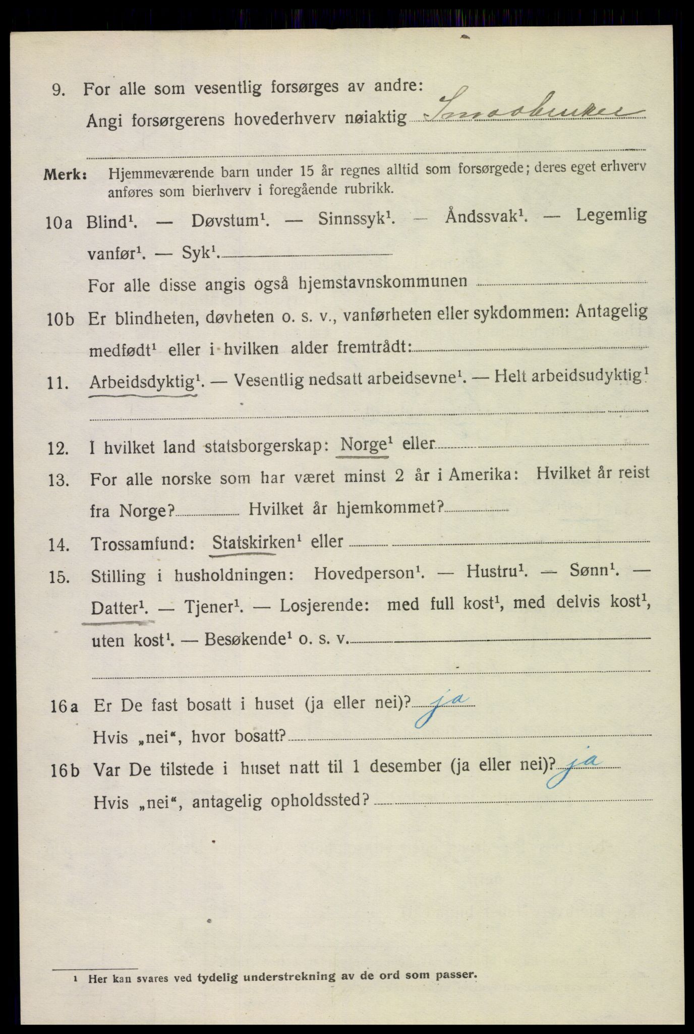 SAH, 1920 census for Nord-Odal, 1920, p. 9650