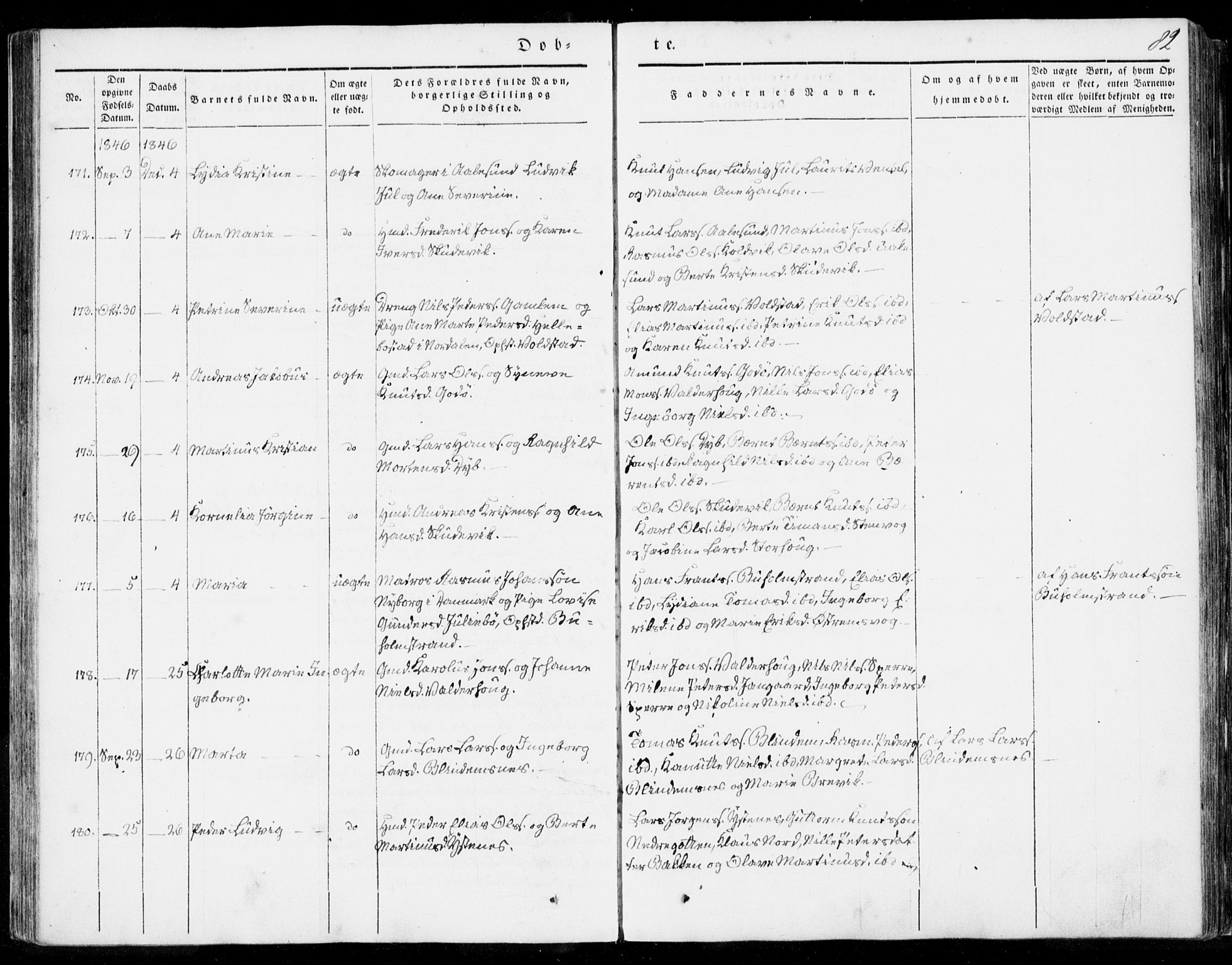 Ministerialprotokoller, klokkerbøker og fødselsregistre - Møre og Romsdal, AV/SAT-A-1454/528/L0396: Parish register (official) no. 528A07, 1839-1847, p. 82