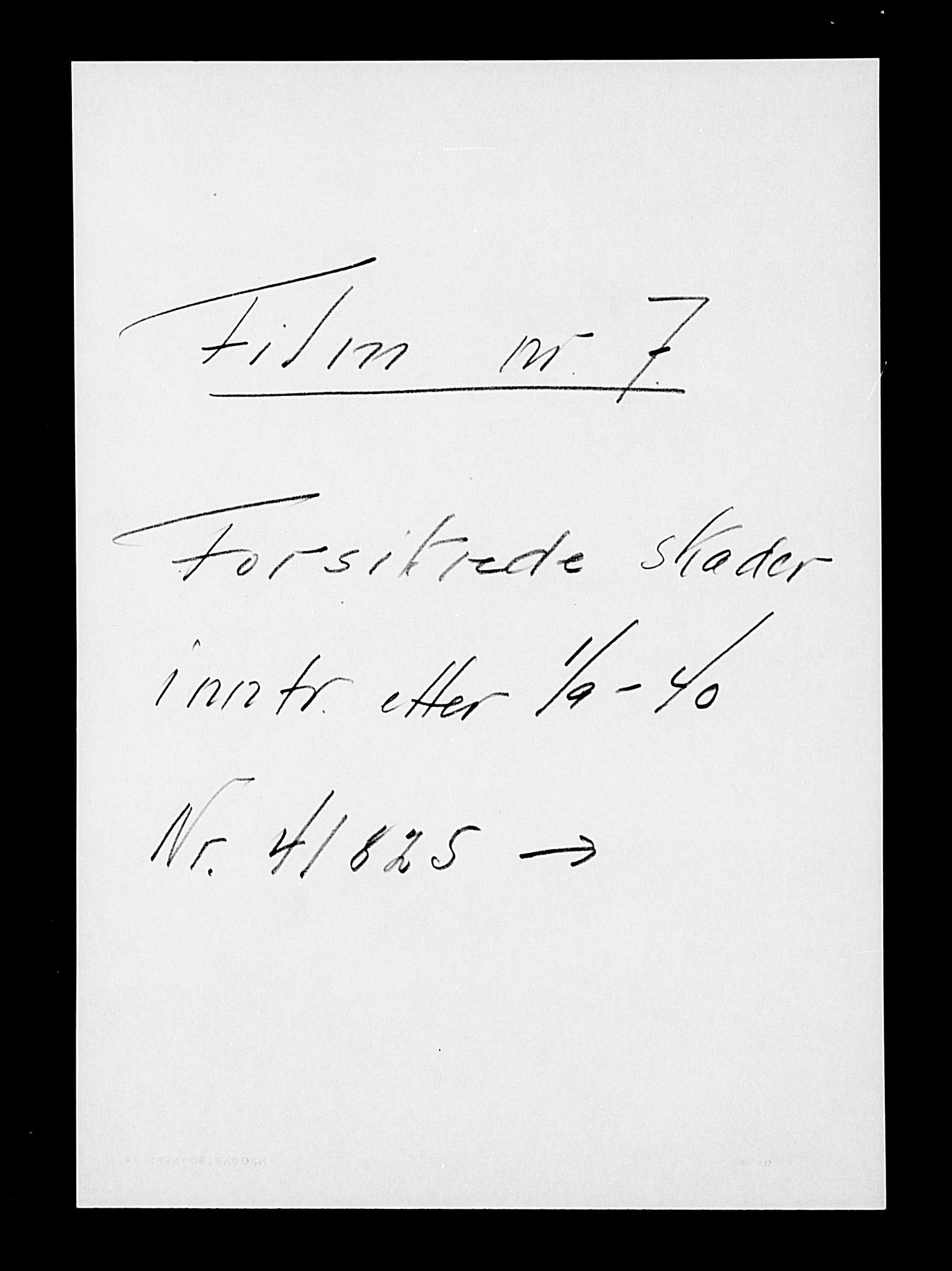 Krigsskadetrygdene for bygninger og løsøre, AV/RA-S-1548/V/L0007: Bygning. Trygdete skader inntruffet etter 1/9-40. Skadenr. 41825-44247. positiv Original, 1940-1945