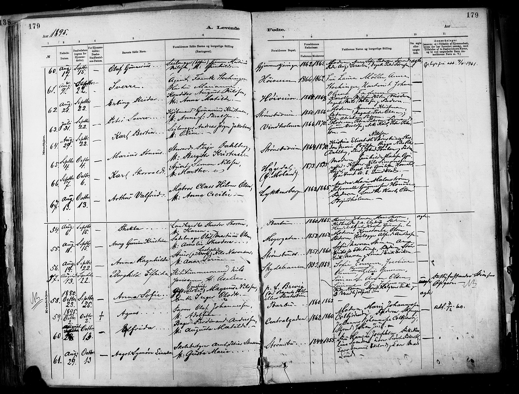 Barbu sokneprestkontor, AV/SAK-1111-0003/F/Fa/L0002: Parish register (official) no. A 2, 1883-1898, p. 179