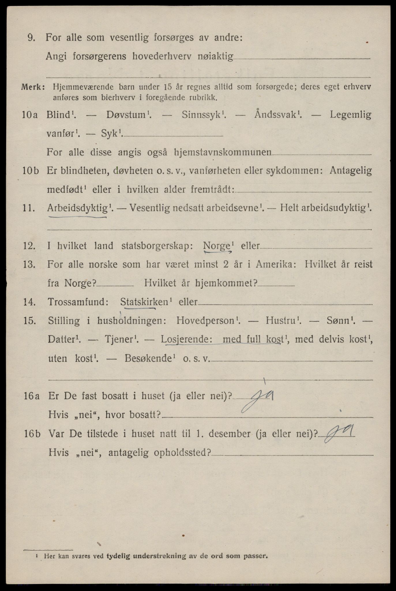 SAST, 1920 census for Torvastad, 1920, p. 3519