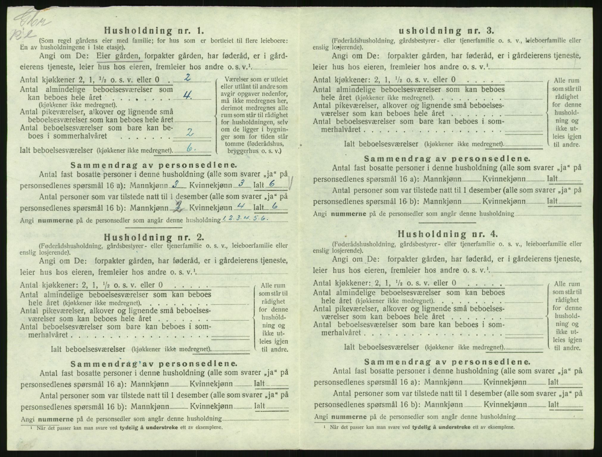 SAST, 1920 census for Bokn, 1920, p. 25