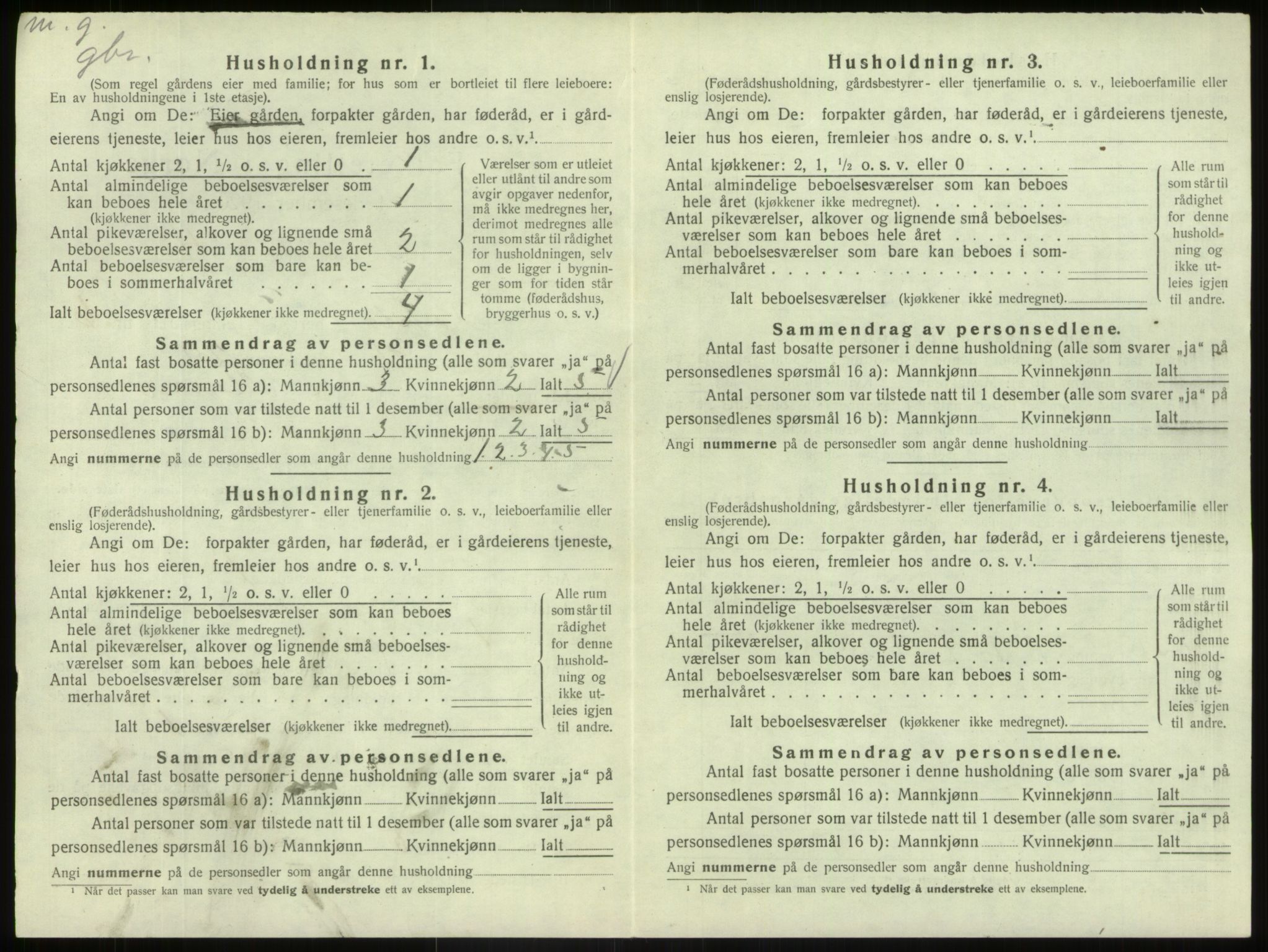 SAB, 1920 census for Hafslo, 1920, p. 760