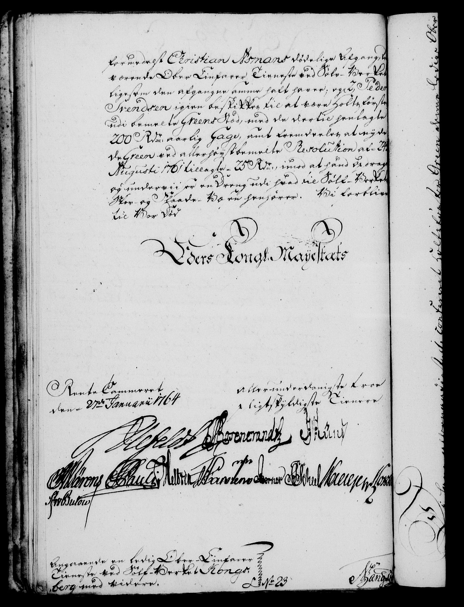 Rentekammeret, Kammerkanselliet, AV/RA-EA-3111/G/Gf/Gfa/L0046: Norsk relasjons- og resolusjonsprotokoll (merket RK 52.46), 1764, p. 53