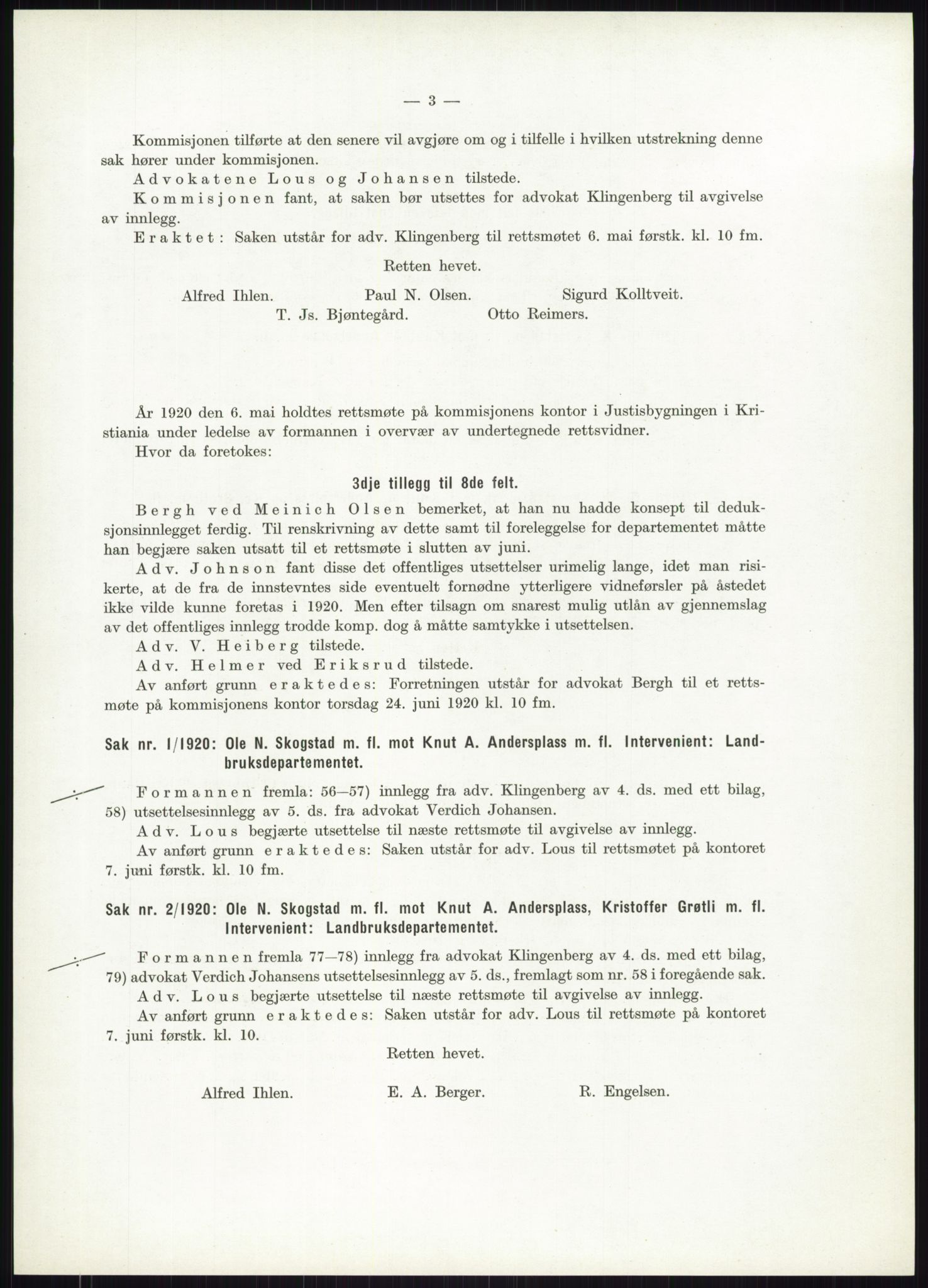 Høyfjellskommisjonen, AV/RA-S-1546/X/Xa/L0001: Nr. 1-33, 1909-1953, p. 3450