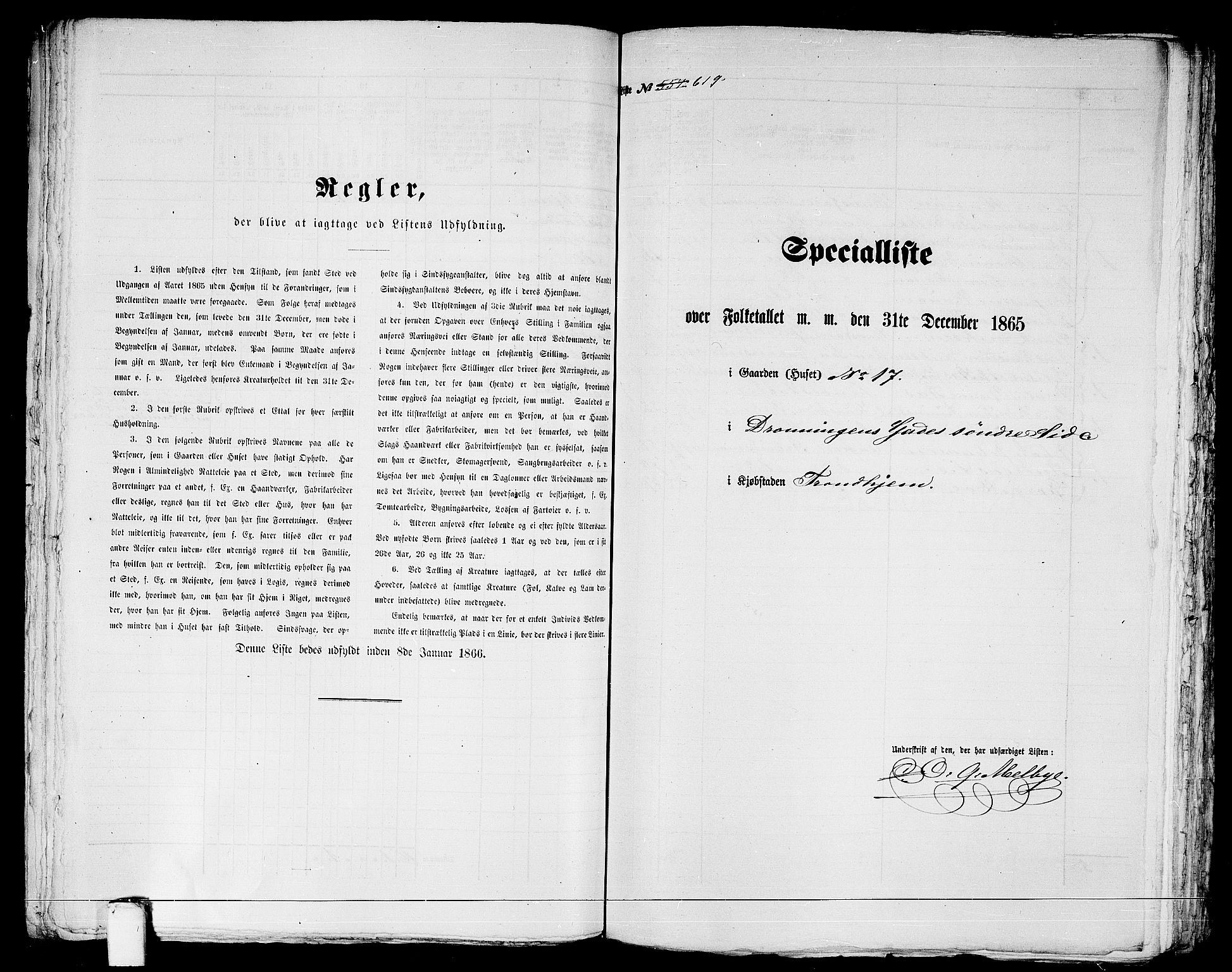 RA, 1865 census for Trondheim, 1865, p. 1287