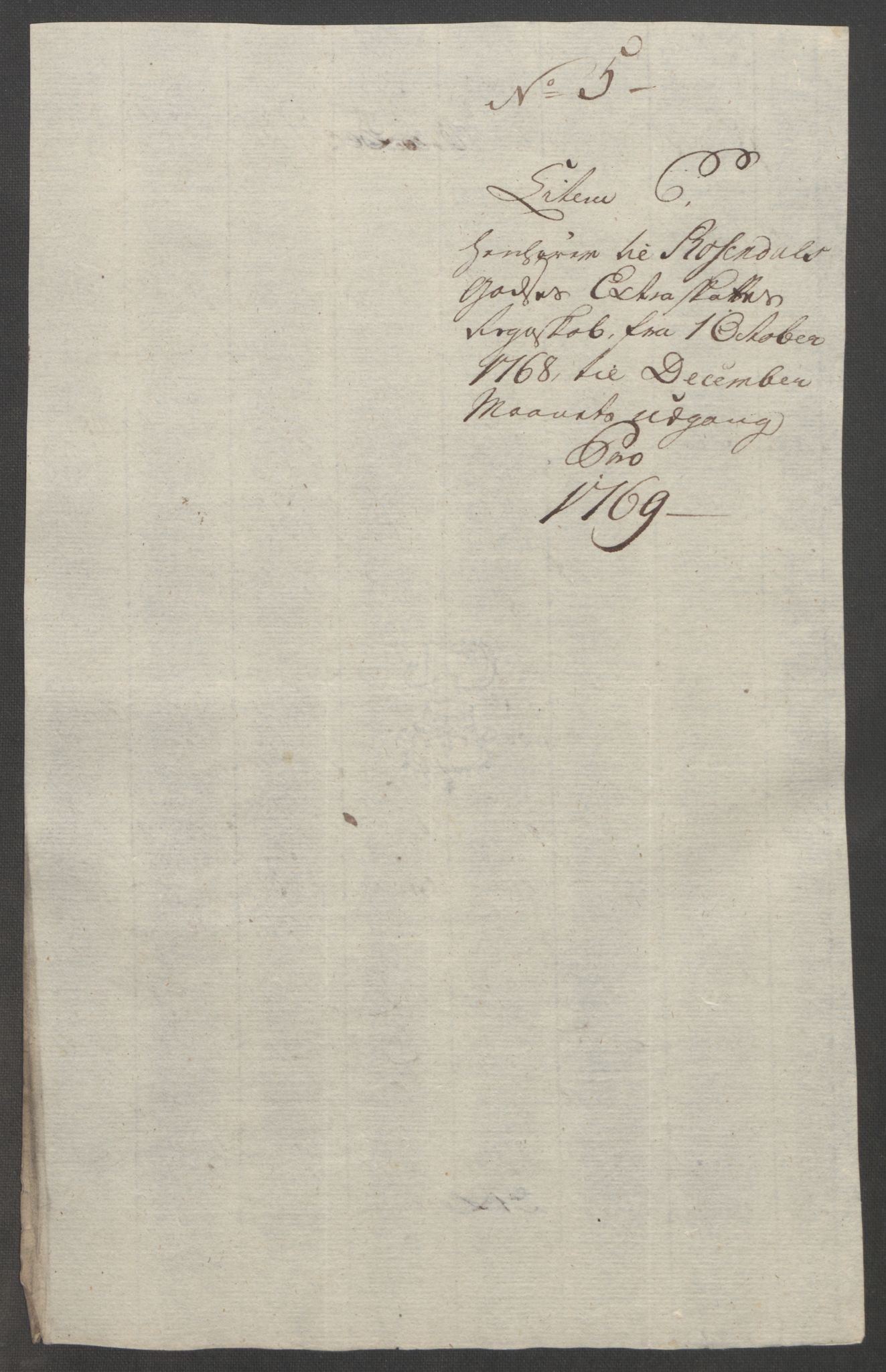 Rentekammeret inntil 1814, Reviderte regnskaper, Fogderegnskap, AV/RA-EA-4092/R49/L3157: Ekstraskatten Rosendal Baroni, 1762-1772, p. 265