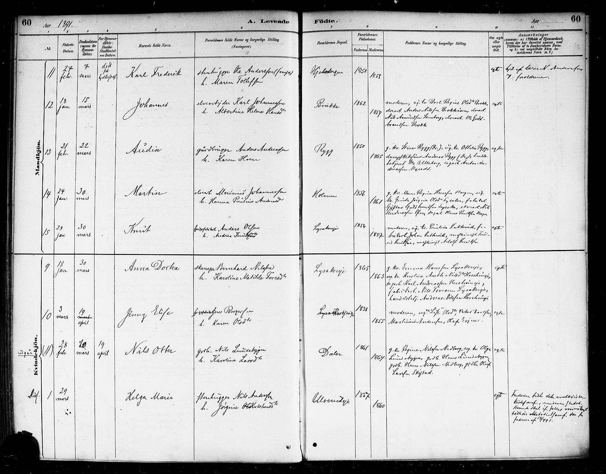 Nedre Eiker kirkebøker, AV/SAKO-A-612/F/Fa/L0003: Parish register (official) no. 3, 1885-1892, p. 60