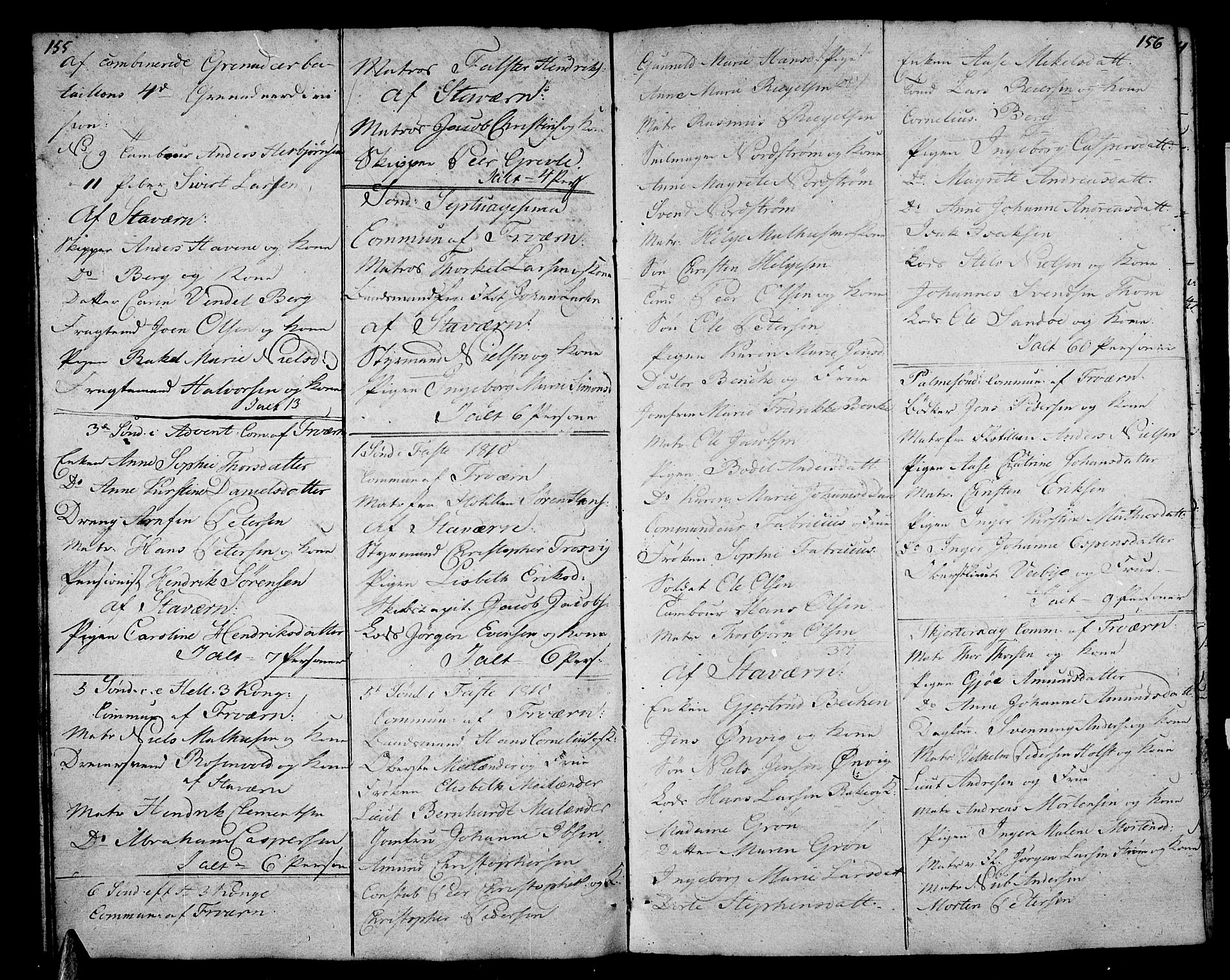 Stavern kirkebøker, AV/SAKO-A-318/F/Fa/L0005: Parish register (official) no. 5, 1800-1816, p. 155-156