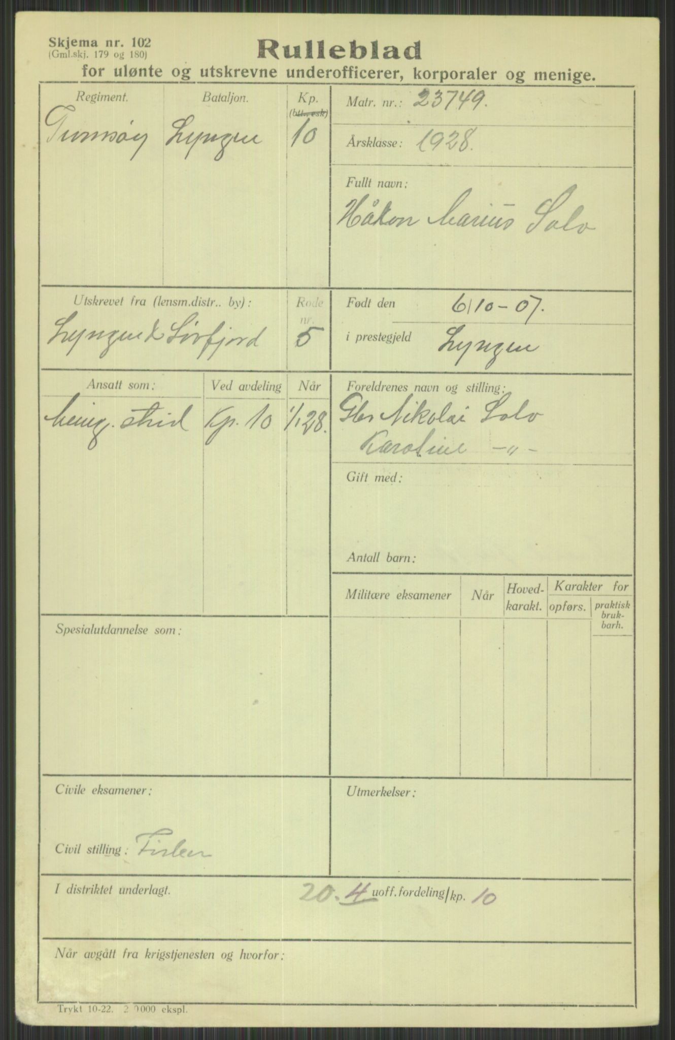 Forsvaret, Troms infanteriregiment nr. 16, AV/RA-RAFA-3146/P/Pa/L0013/0003: Rulleblad / Rulleblad for regimentets menige mannskaper, årsklasse 1928, 1928, p. 687