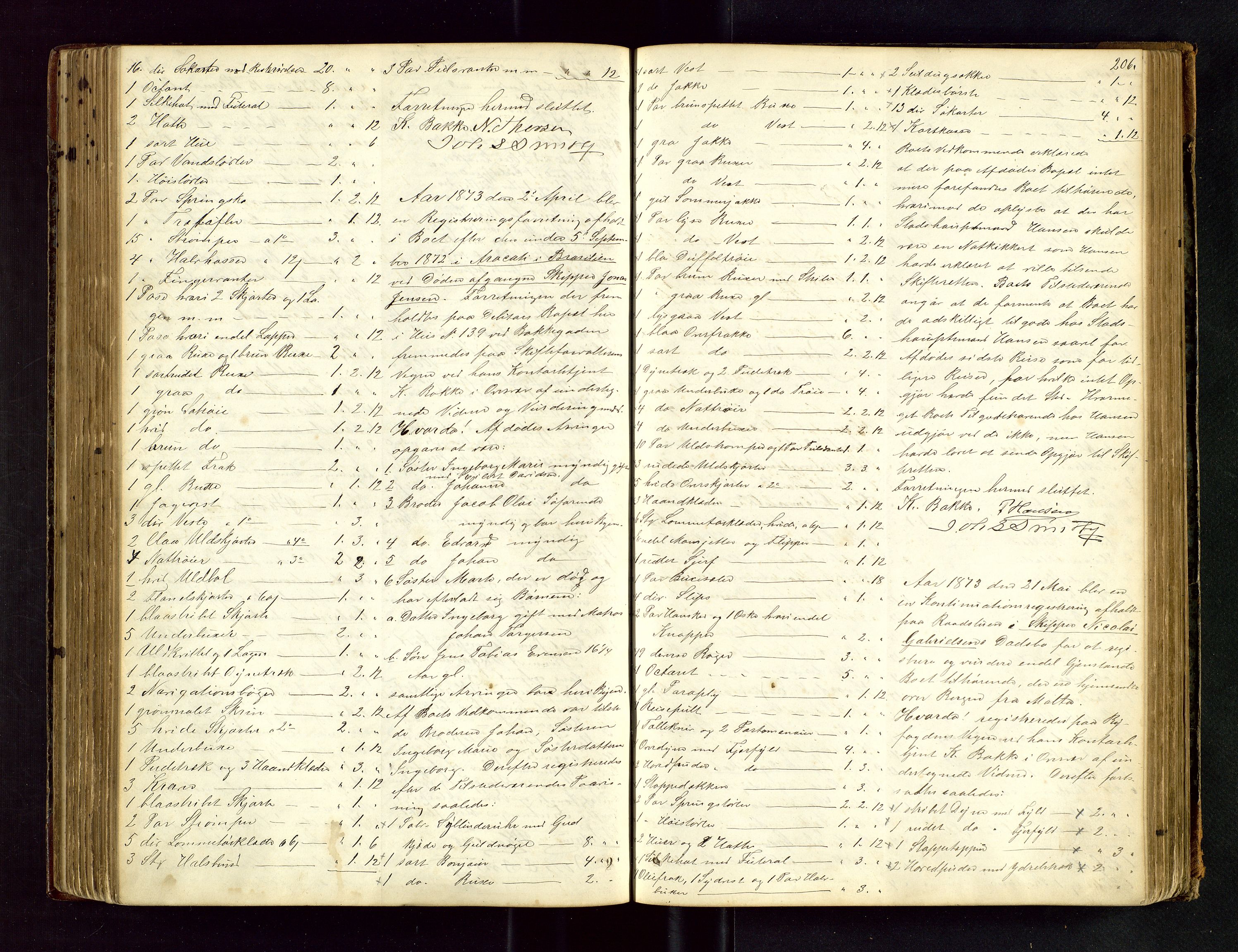 Stavanger byfogd, AV/SAST-A-101408/001/5/50/503BA/L0003: Registreringsprotokoll, 1864-1882, p. 216