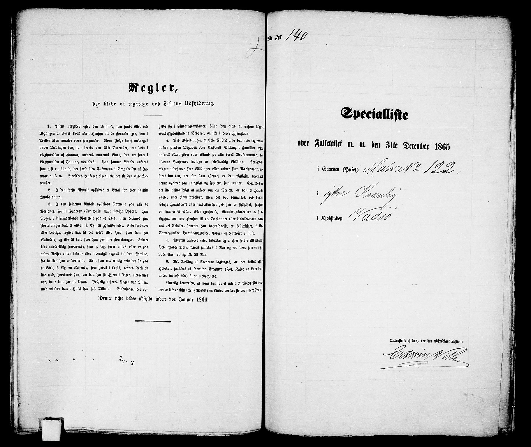 RA, 1865 census for Vadsø/Vadsø, 1865, p. 286