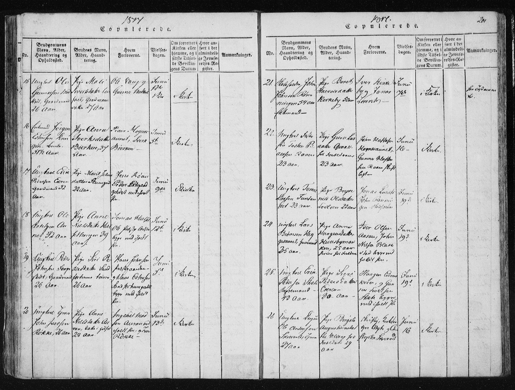 Ministerialprotokoller, klokkerbøker og fødselsregistre - Nord-Trøndelag, AV/SAT-A-1458/709/L0061: Parish register (official) no. 709A08 /1, 1815-1819, p. 201