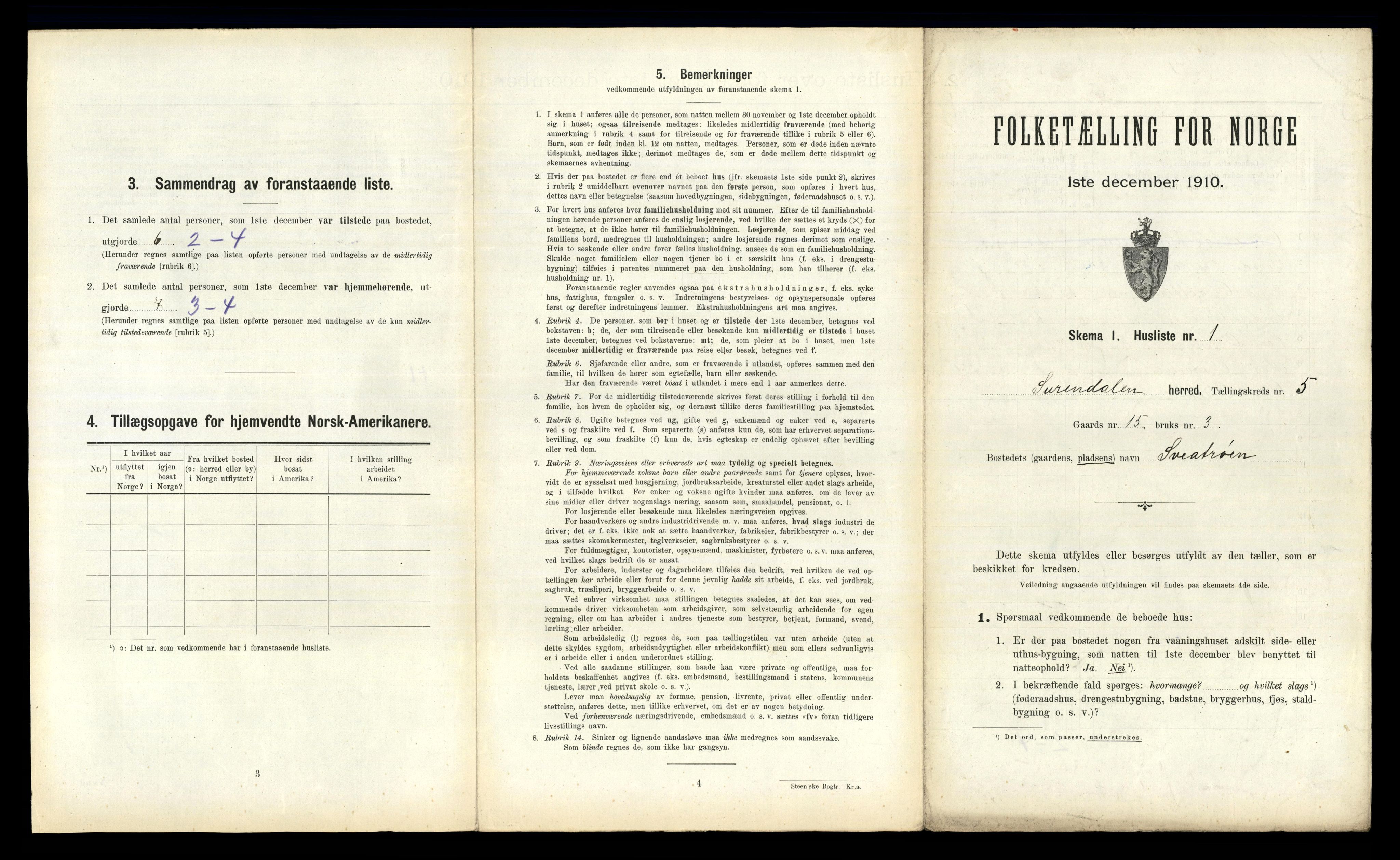 RA, 1910 census for Surnadal, 1910, p. 335