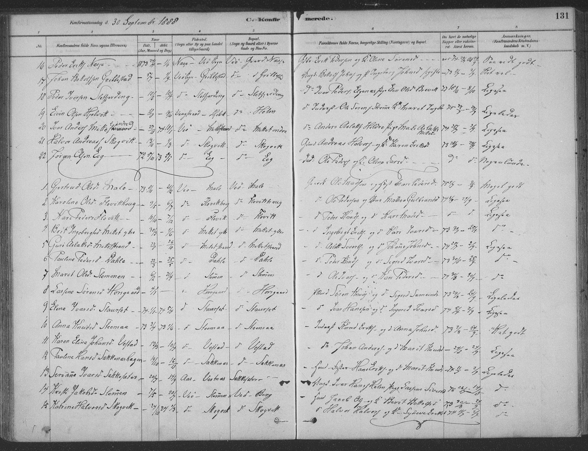 Ministerialprotokoller, klokkerbøker og fødselsregistre - Møre og Romsdal, AV/SAT-A-1454/547/L0604: Parish register (official) no. 547A06, 1878-1906, p. 131