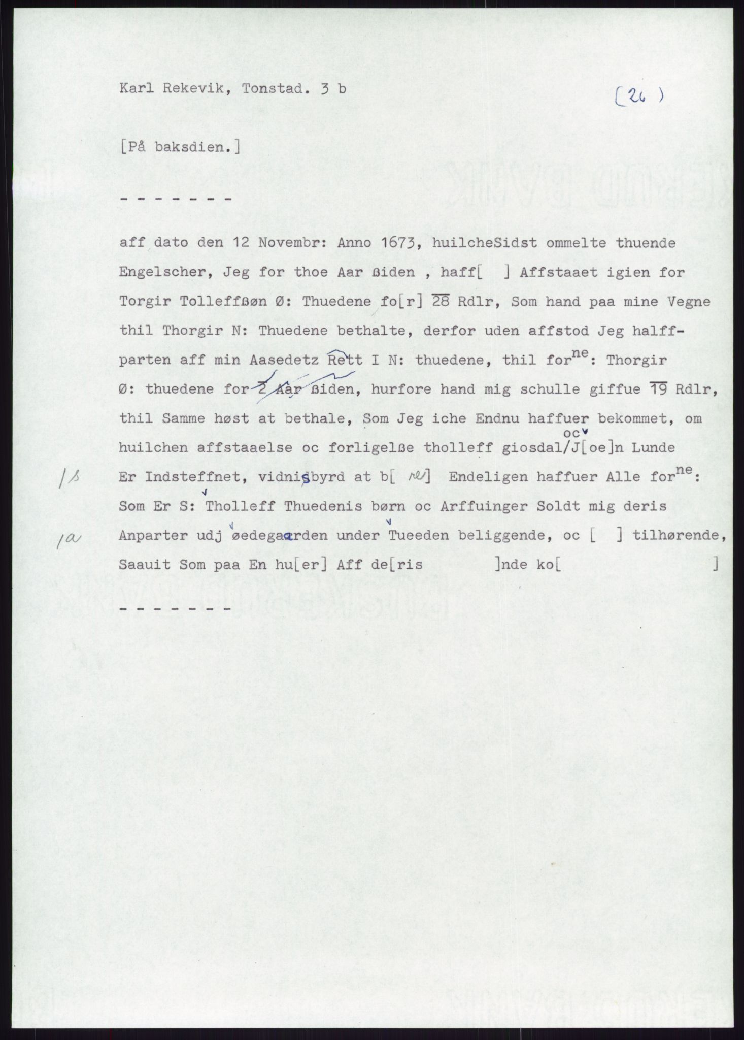 Samlinger til kildeutgivelse, Diplomavskriftsamlingen, AV/RA-EA-4053/H/Ha, p. 2416