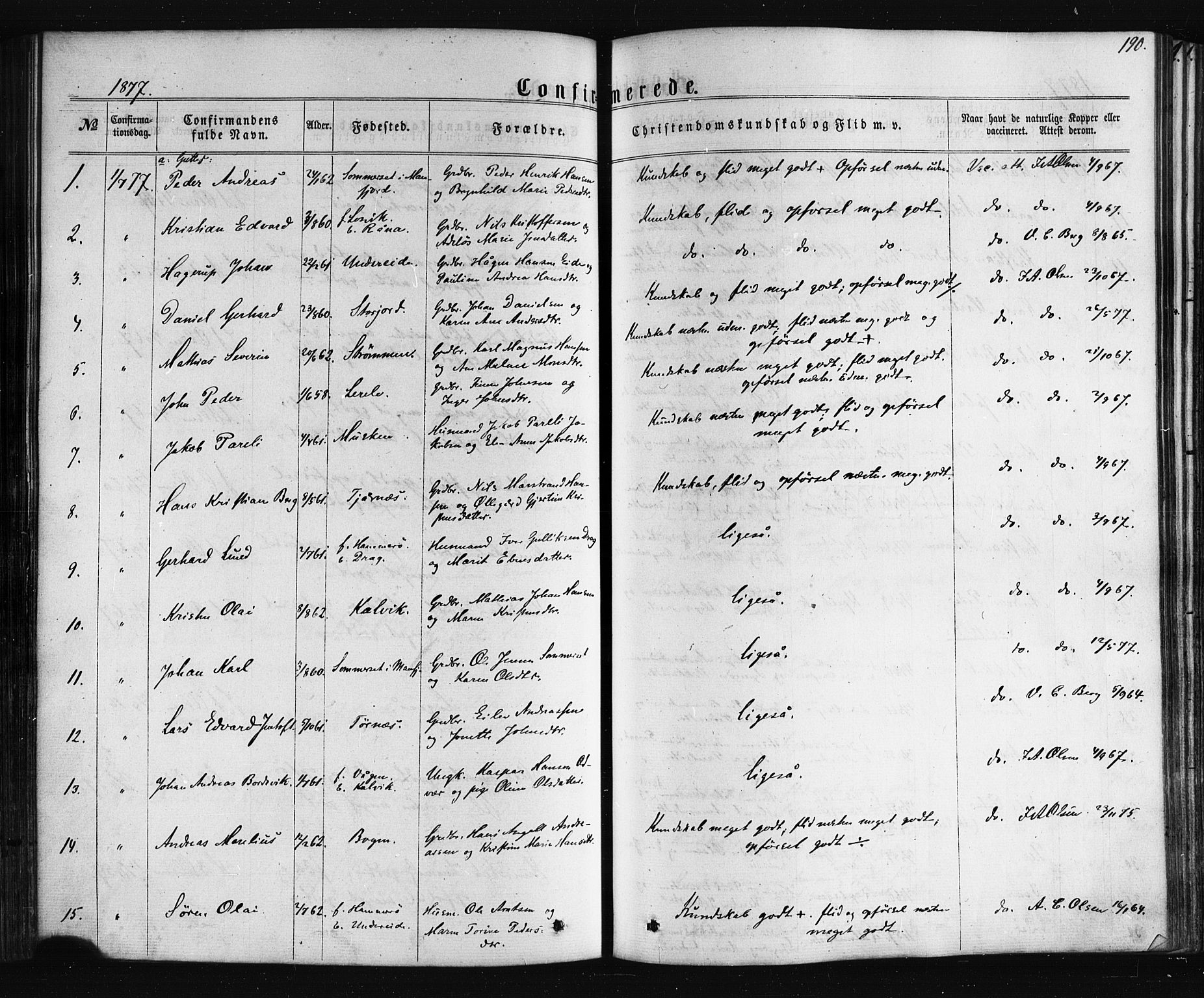 Ministerialprotokoller, klokkerbøker og fødselsregistre - Nordland, SAT/A-1459/861/L0867: Parish register (official) no. 861A02, 1864-1878, p. 190