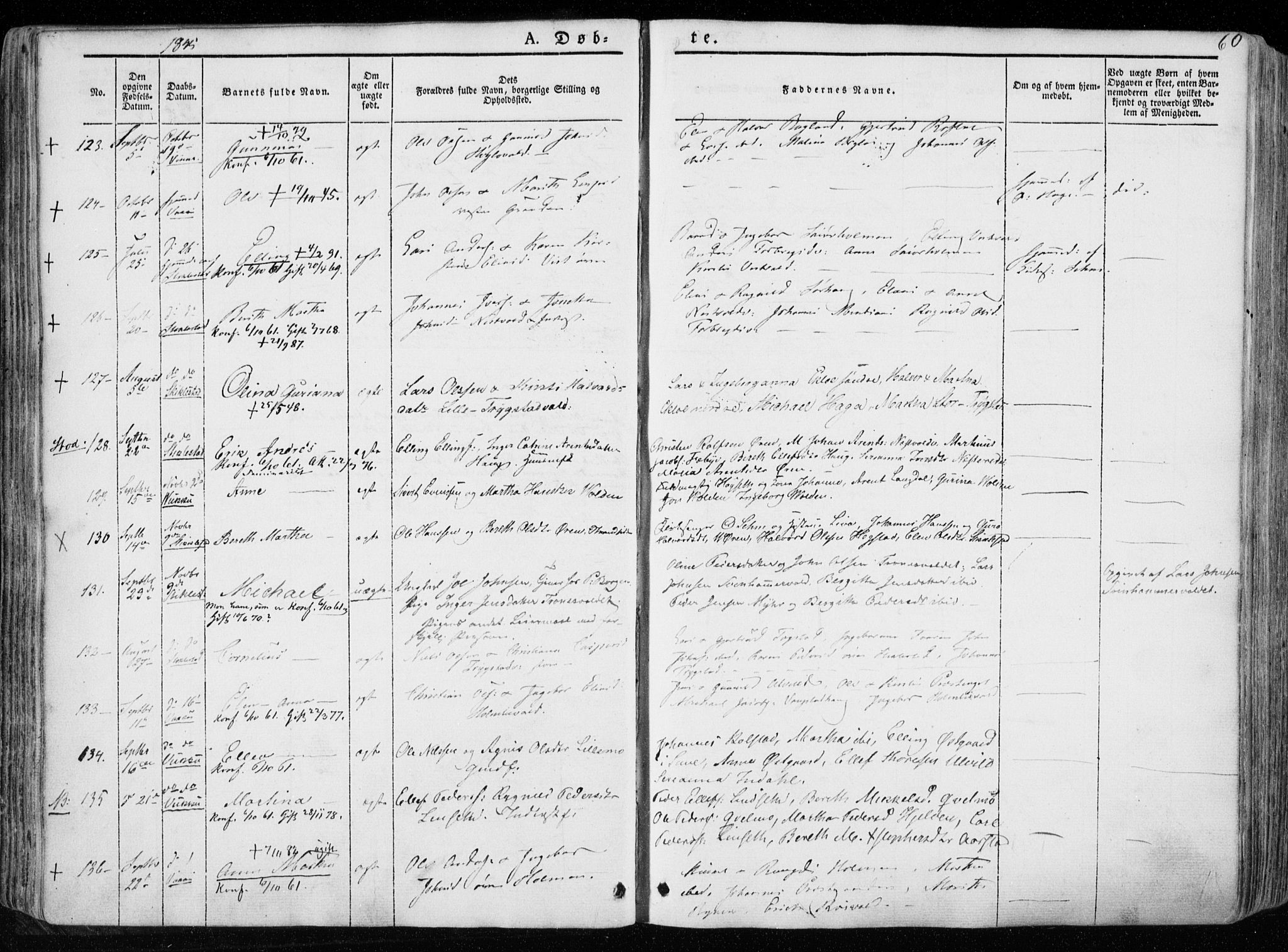 Ministerialprotokoller, klokkerbøker og fødselsregistre - Nord-Trøndelag, SAT/A-1458/723/L0239: Parish register (official) no. 723A08, 1841-1851, p. 60