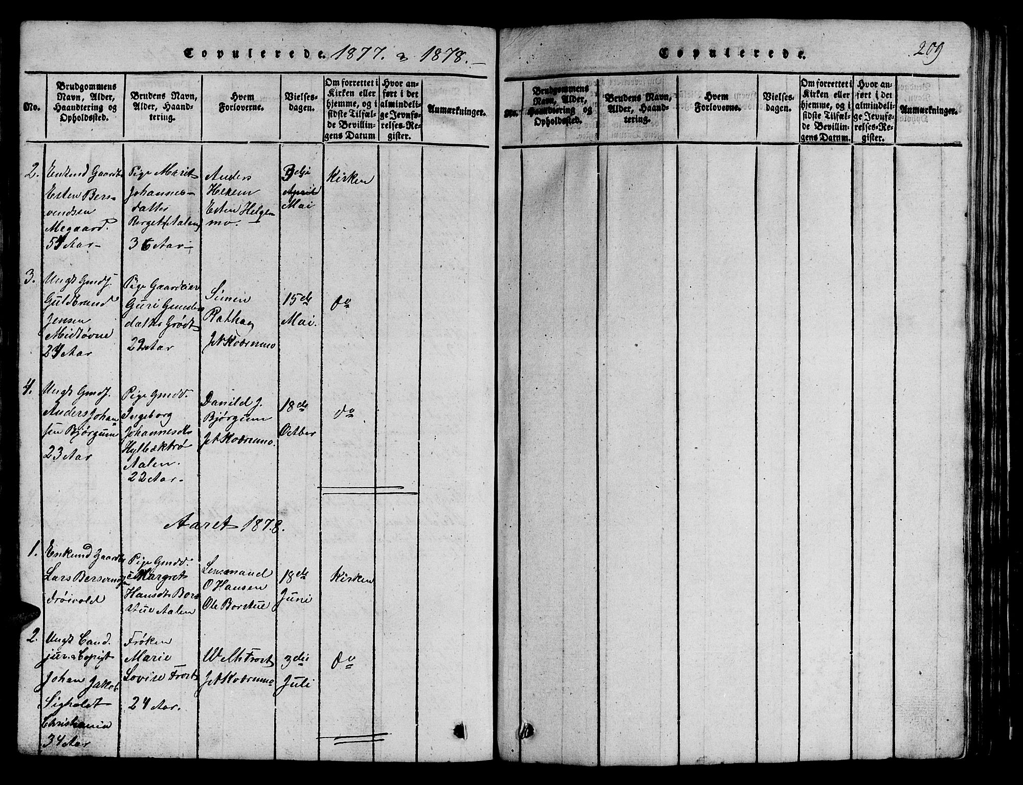 Ministerialprotokoller, klokkerbøker og fødselsregistre - Sør-Trøndelag, SAT/A-1456/685/L0976: Parish register (copy) no. 685C01, 1817-1878, p. 209