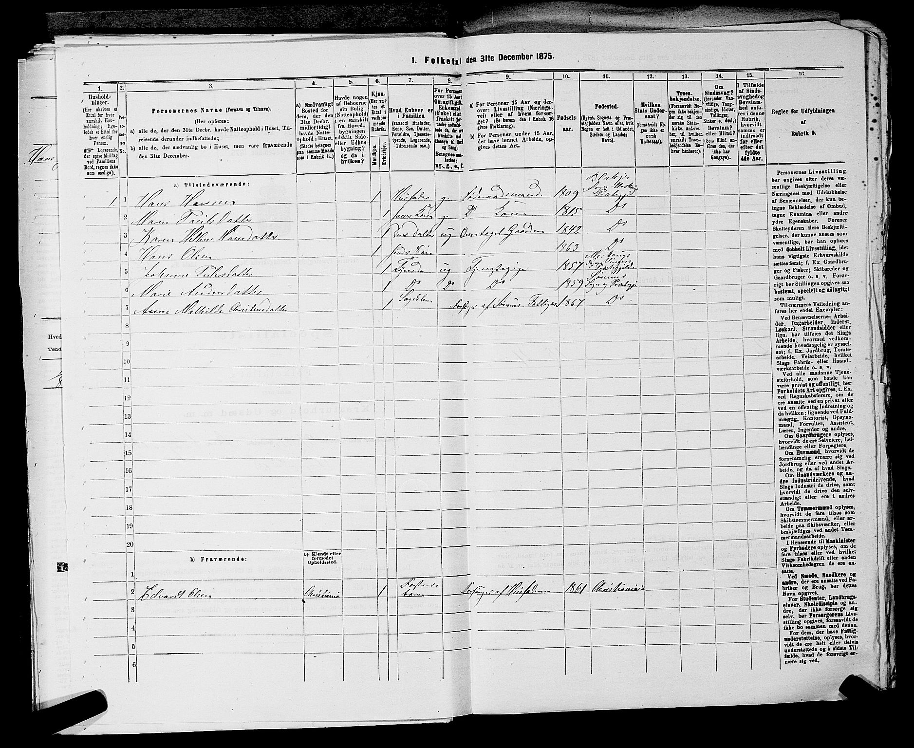 RA, 1875 census for 0226P Sørum, 1875, p. 137