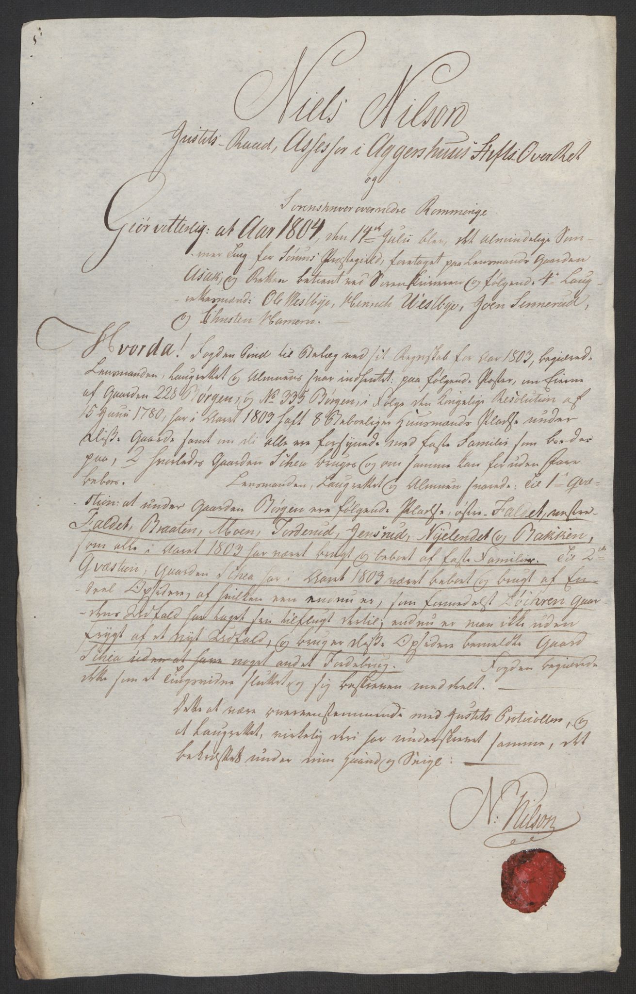 Rentekammeret inntil 1814, Reviderte regnskaper, Fogderegnskap, AV/RA-EA-4092/R11/L0679: Fogderegnskap Nedre Romerike, 1803, p. 117