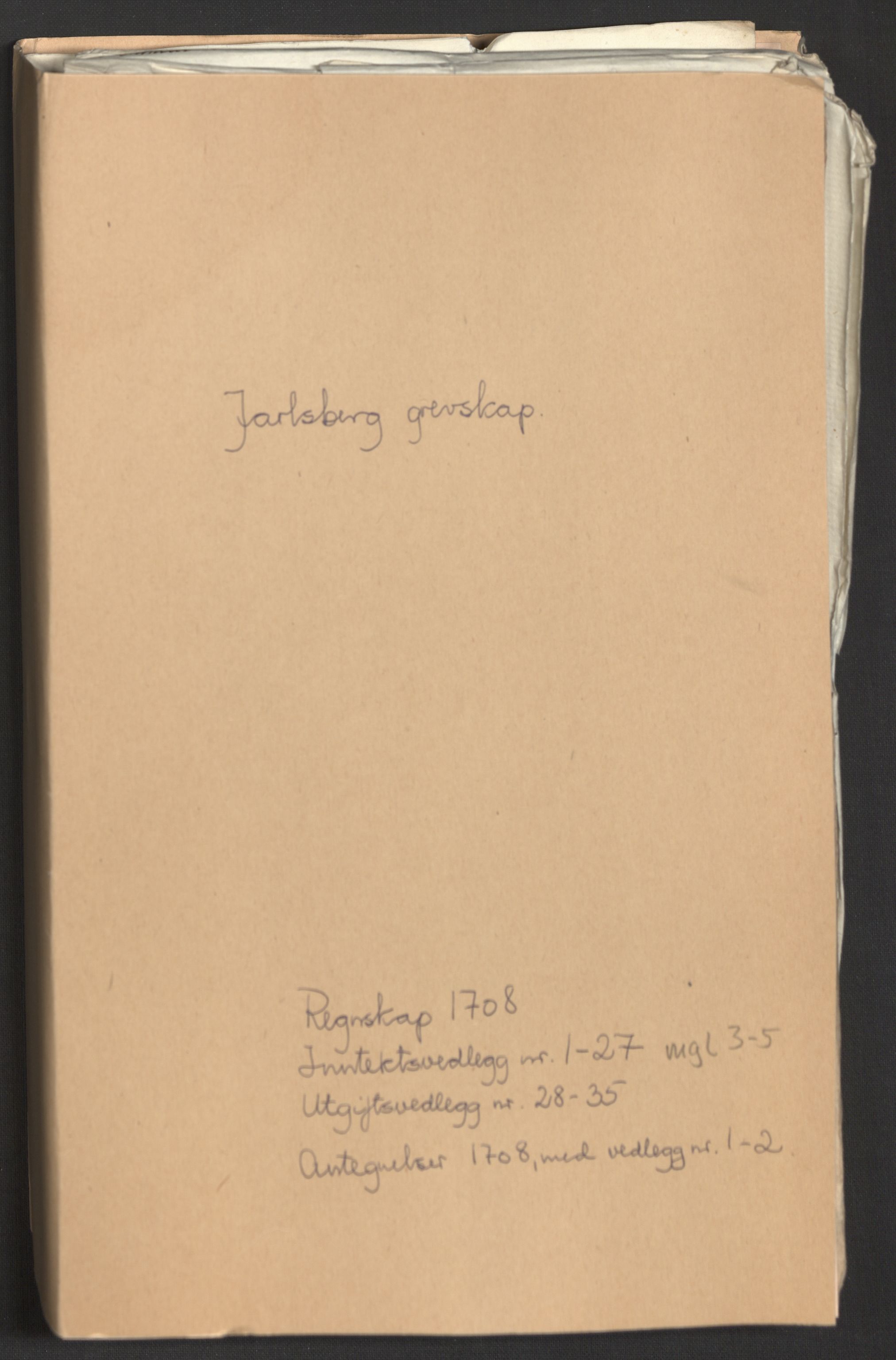 Rentekammeret inntil 1814, Reviderte regnskaper, Fogderegnskap, RA/EA-4092/R32/L1873: Fogderegnskap Jarlsberg grevskap, 1708, p. 2