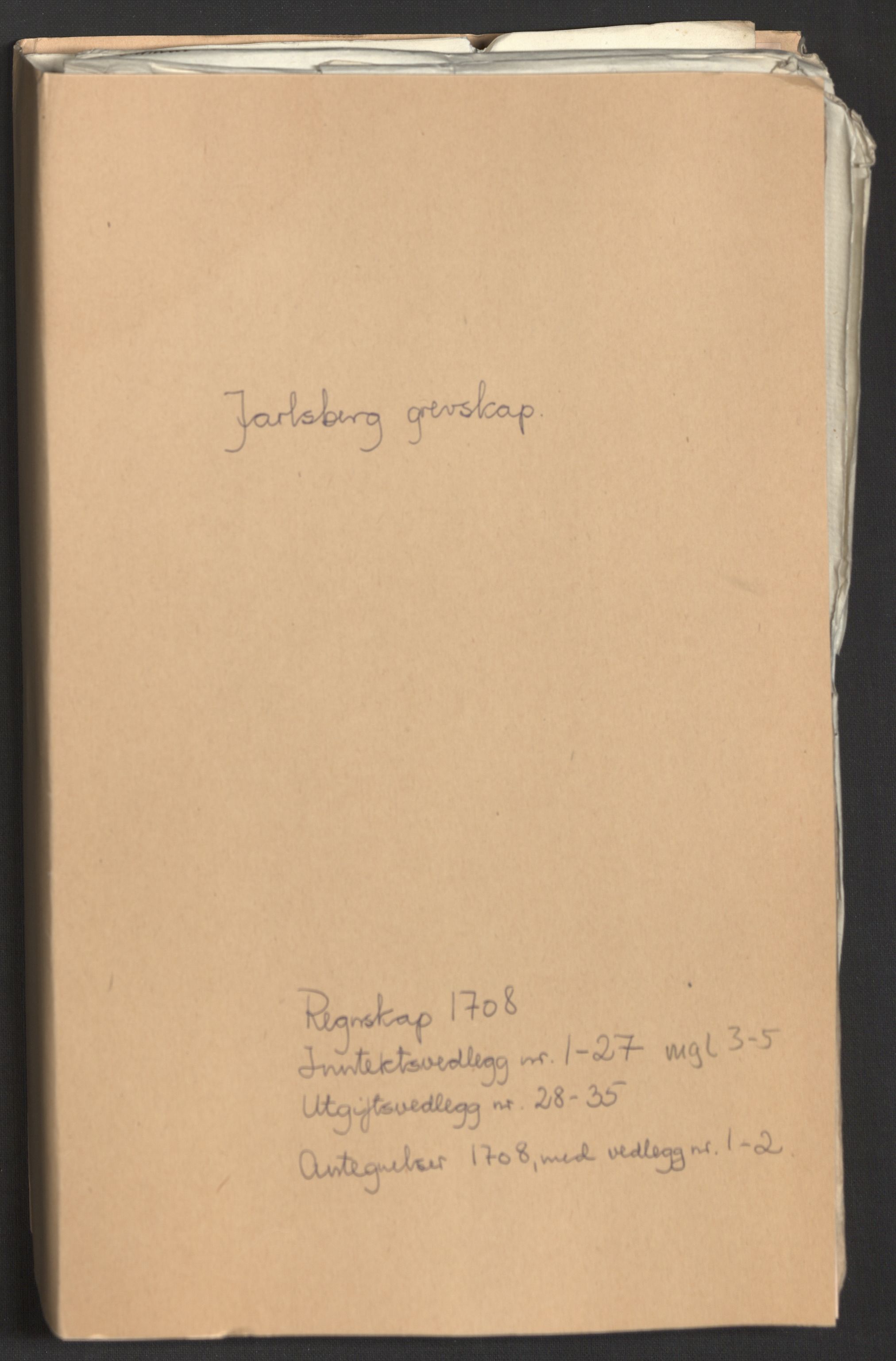 Rentekammeret inntil 1814, Reviderte regnskaper, Fogderegnskap, AV/RA-EA-4092/R32/L1873: Fogderegnskap Jarlsberg grevskap, 1708, p. 2