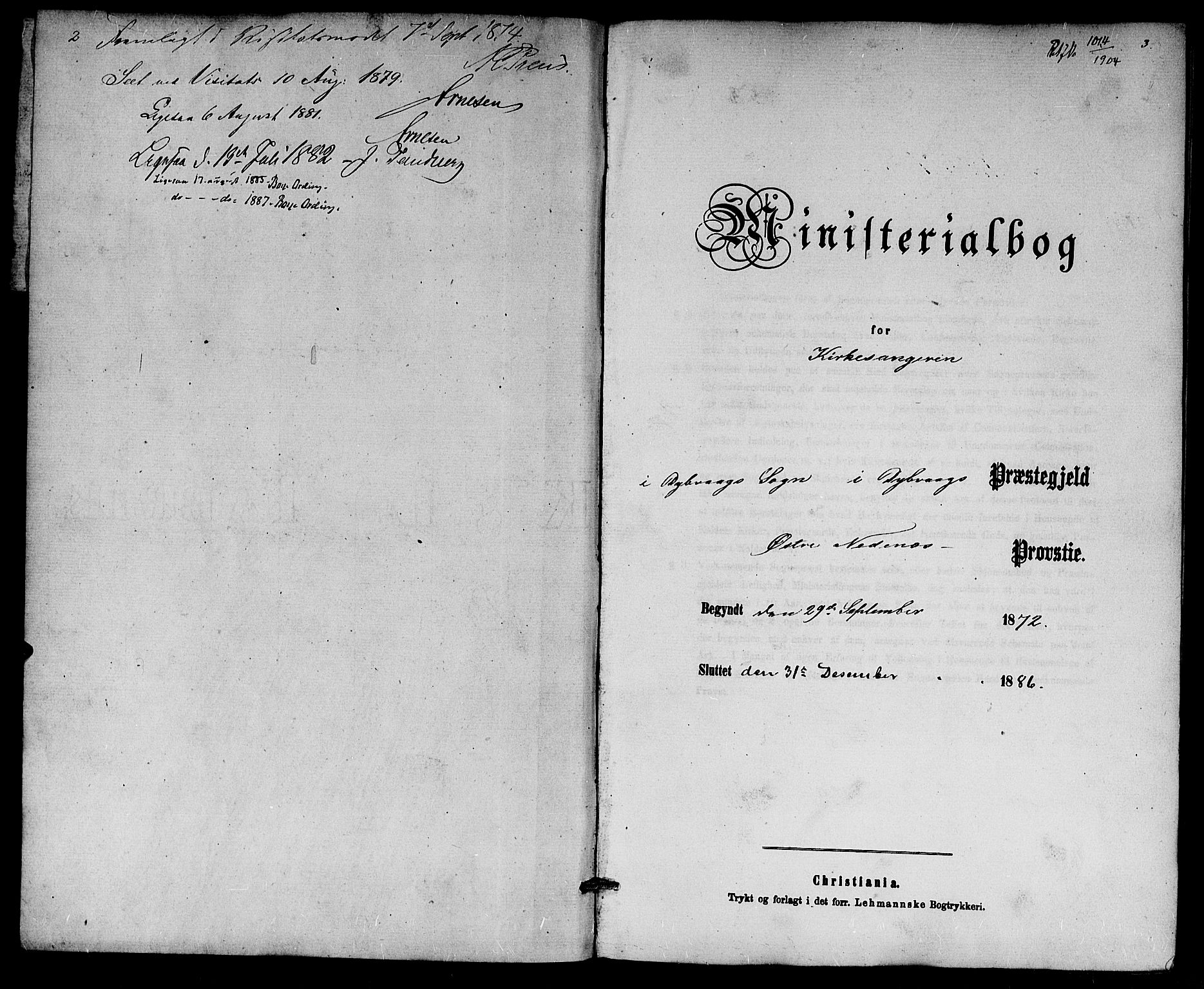 Dypvåg sokneprestkontor, SAK/1111-0007/F/Fb/Fba/L0012: Parish register (copy) no. B 12, 1872-1886