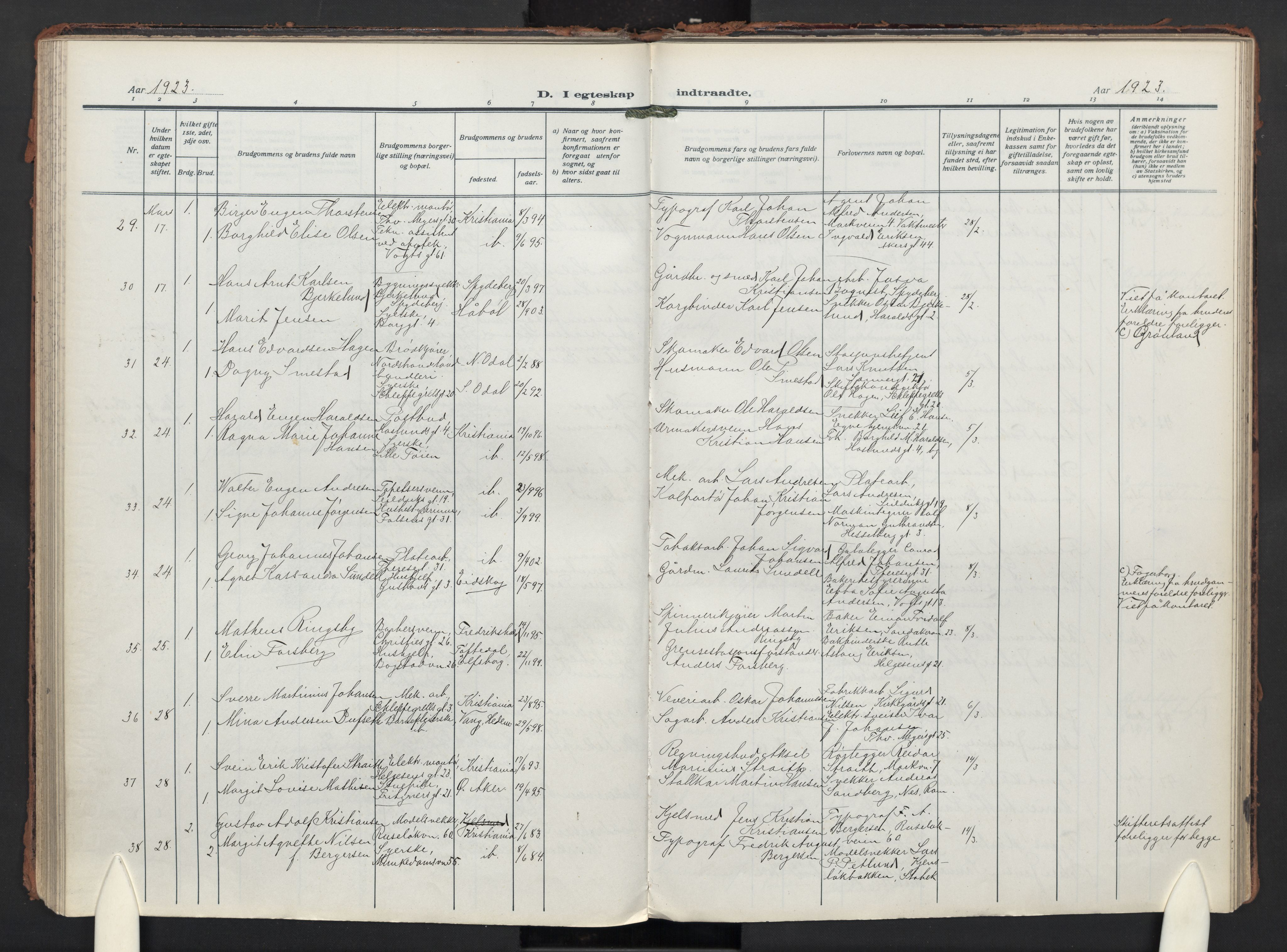 Paulus prestekontor Kirkebøker, AV/SAO-A-10871/F/Fa/L0024: Parish register (official) no. 24, 1917-1929